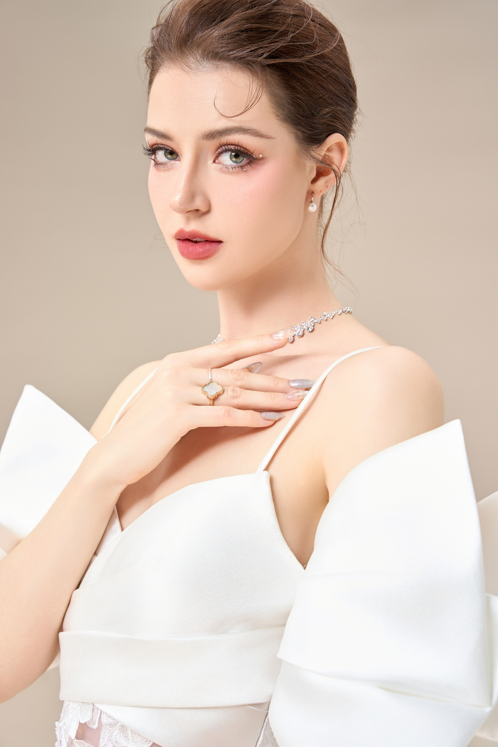 Calista ELENA Off-shoulder Ankle Length Dress