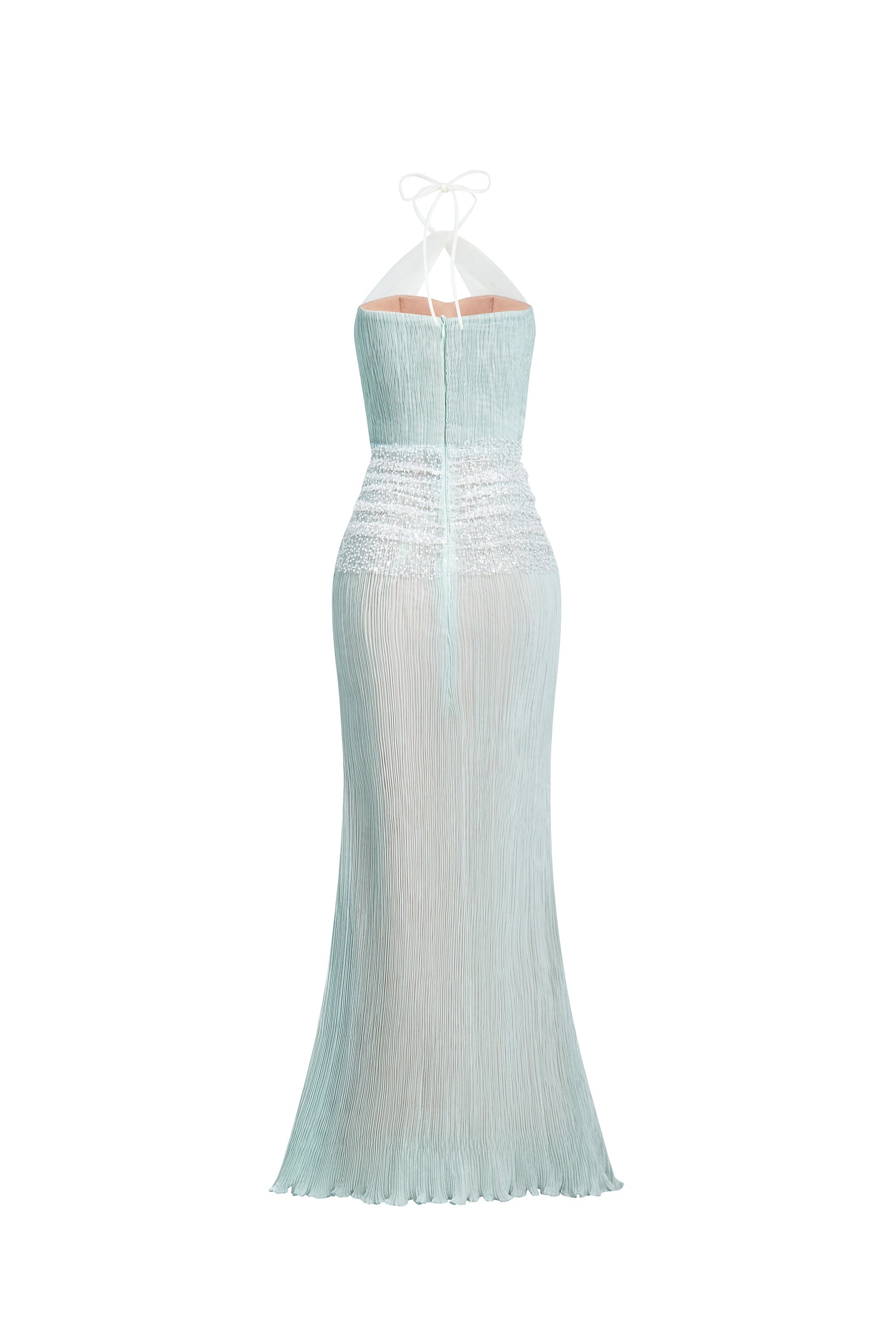Calista IRIDELLA Halter Cut-Out Ankle Length Dress