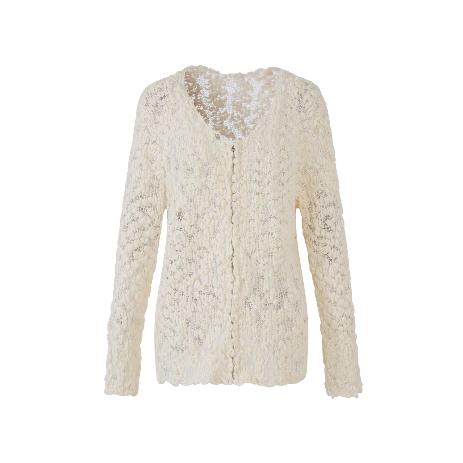 Lafreedom LAF351002 Versatile Semi-Transparent Crewneck Sweater