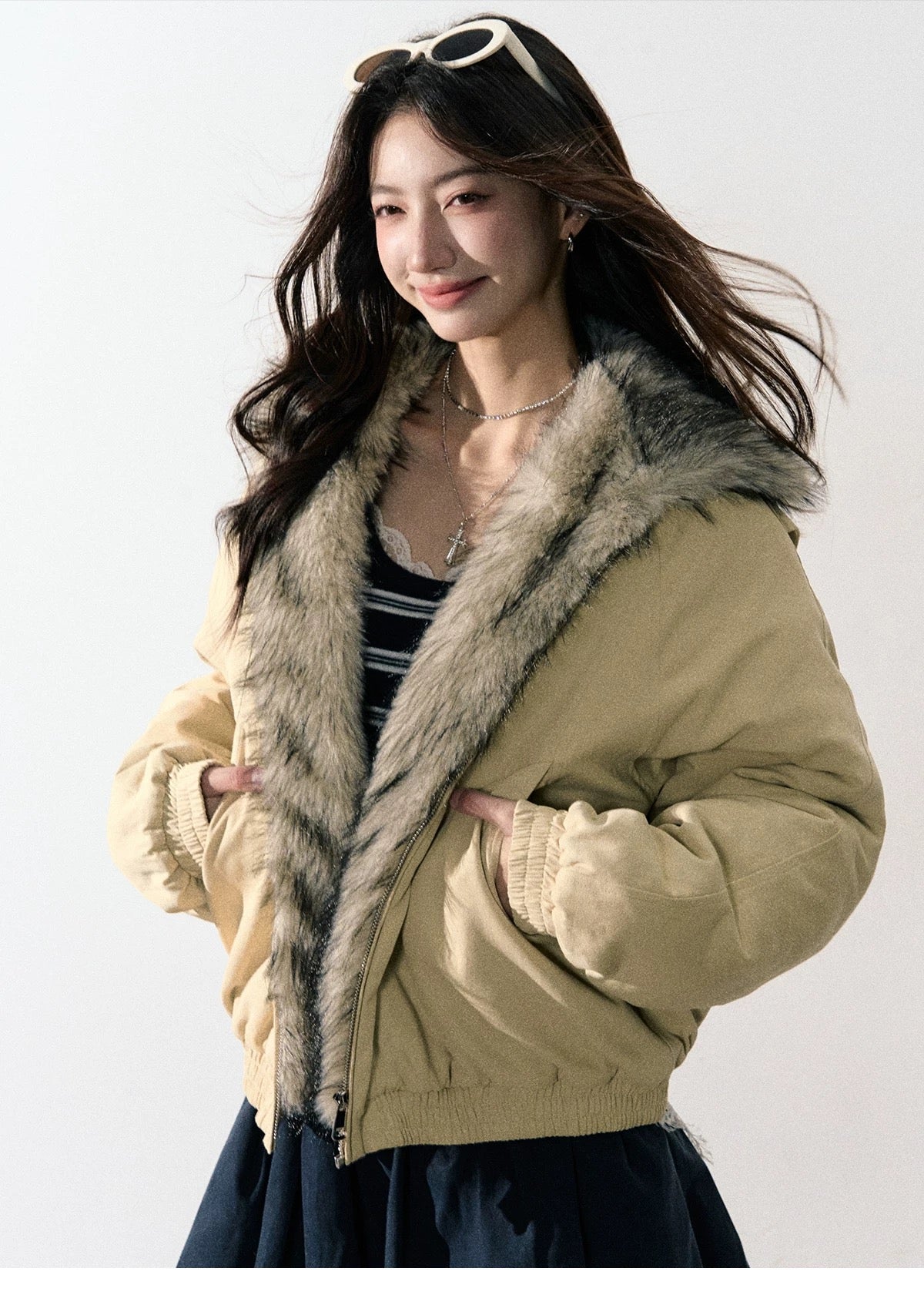 Lafreedom LAF351007 Simple casual hooded cotton jacket