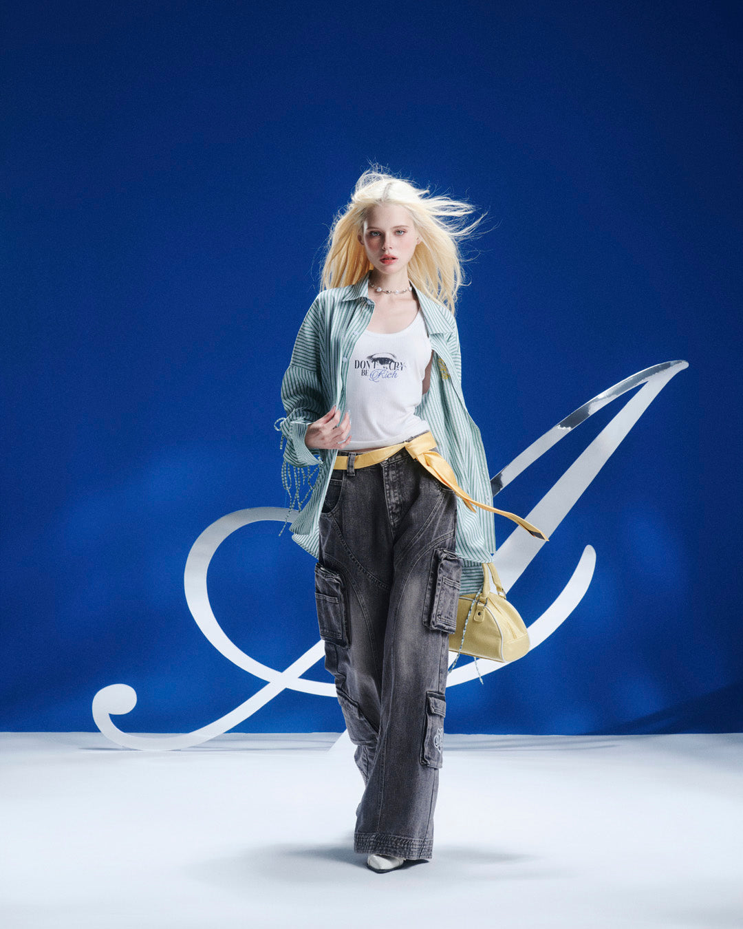 Aiai Studio Be Rich Top & Fang Cargo Pants & Aiai Season Shirt
