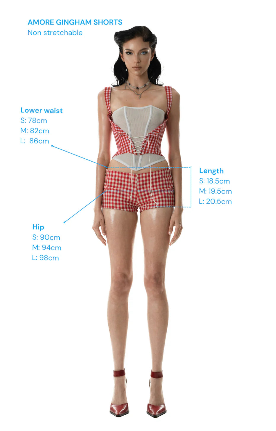 Huelleyrose SALE AMORE GINGHAM SHORTS