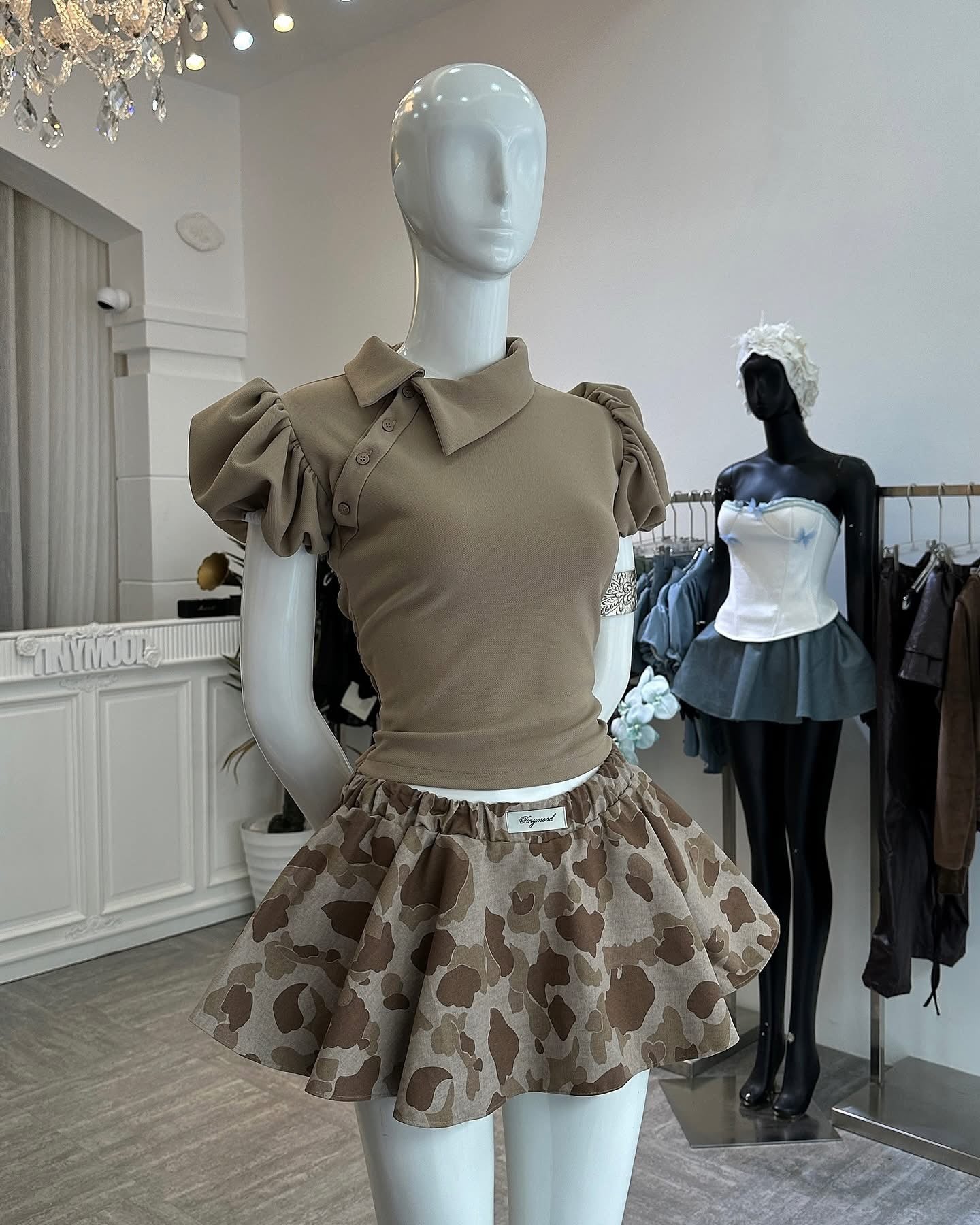 TinyMood PEONY TOP & BLOMY SKIRT CAMO