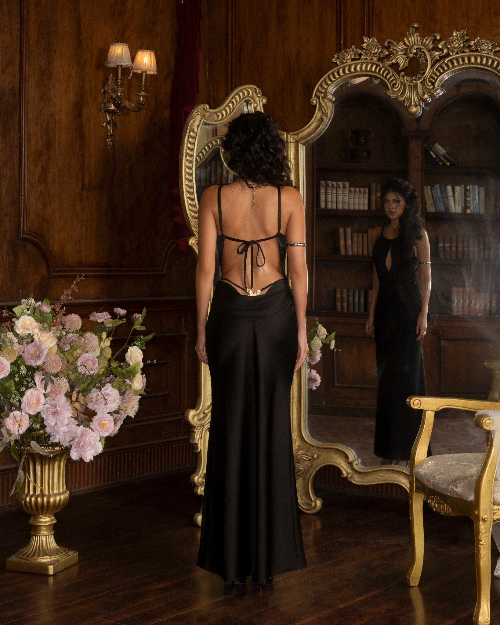 IAMCOCO BLACK CHAMPAGNE DRESS