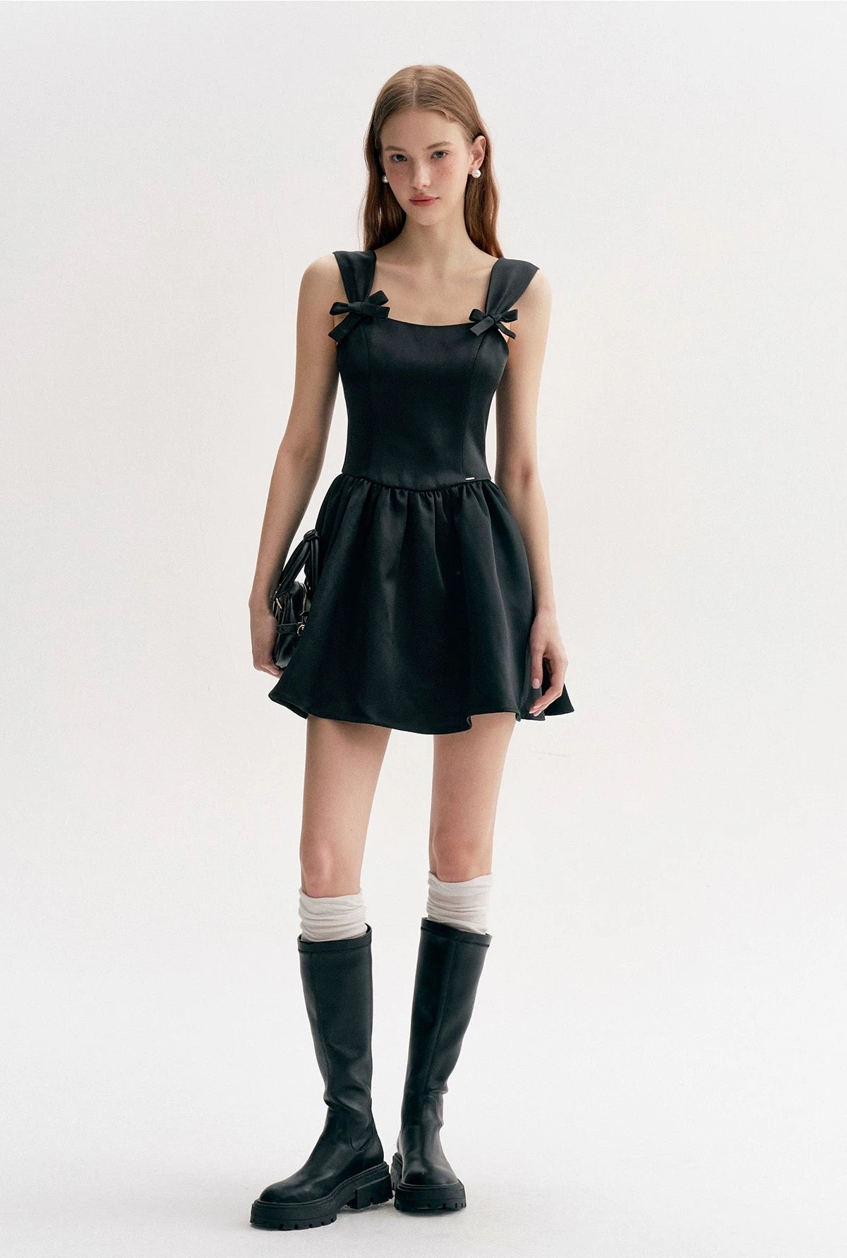 Kroche 3D bow satin dress