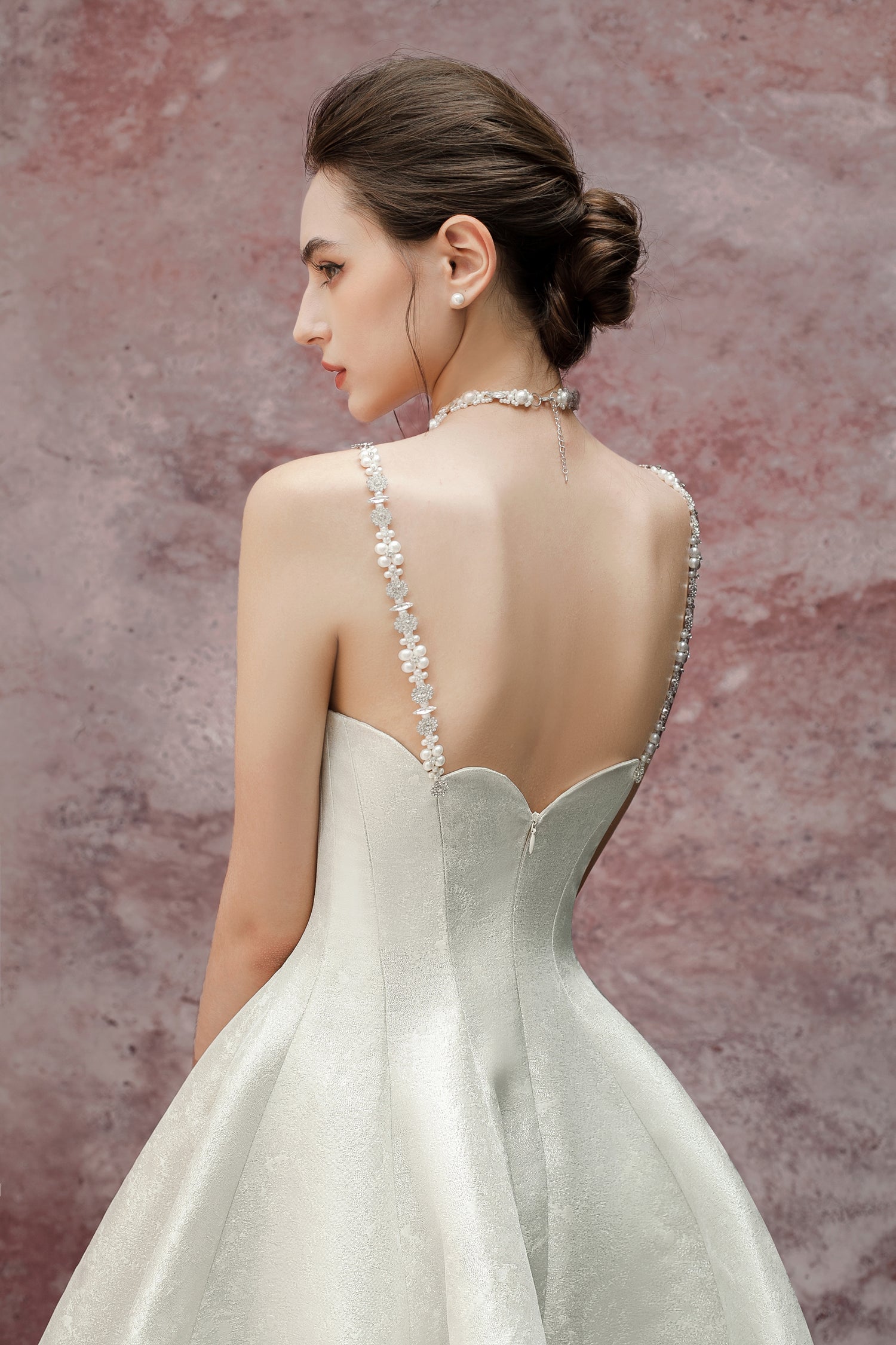 Beloved Eloise Dress (WITH PEARL & CRYSTAL NECKLACE)