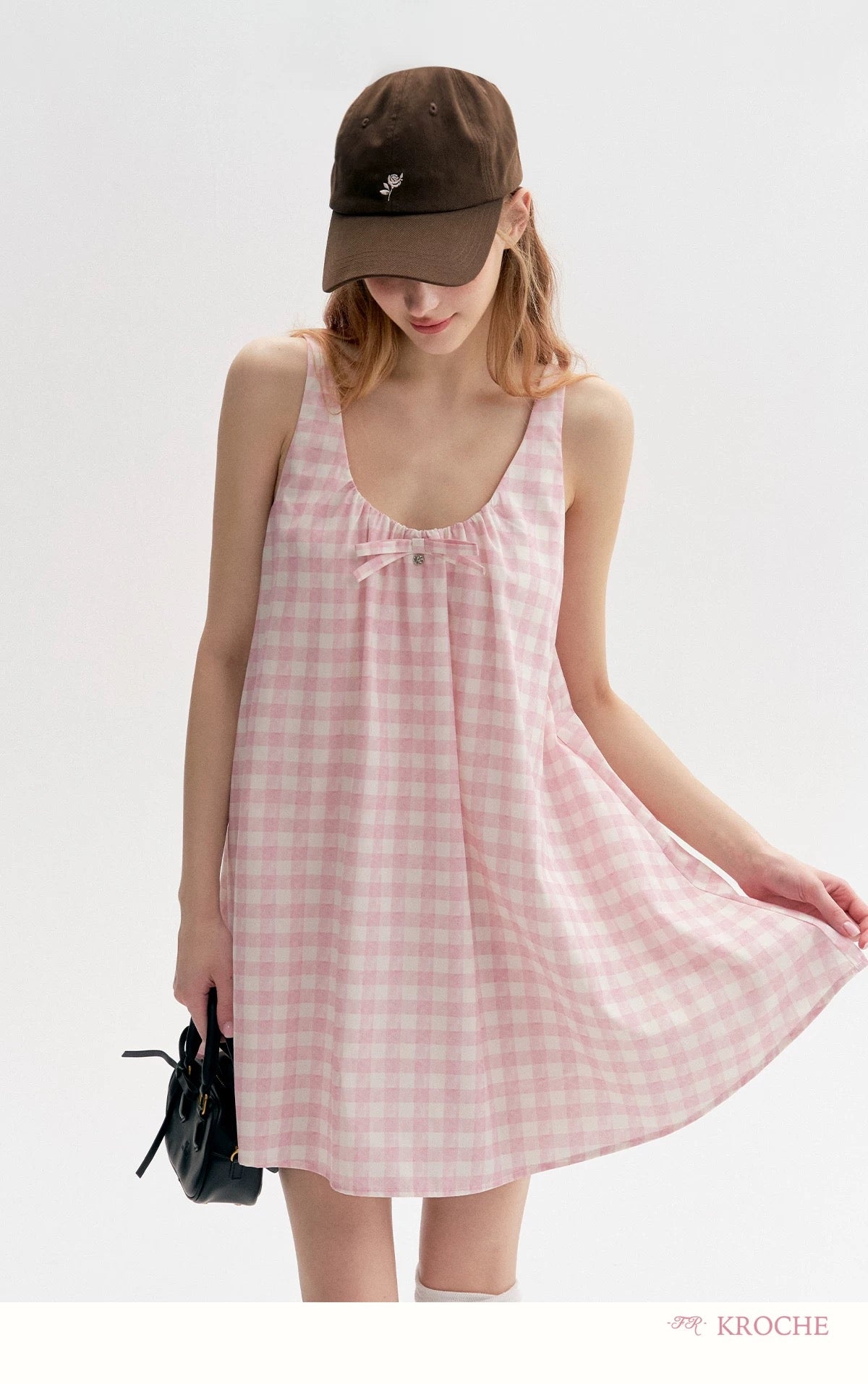 Kroche Bow camisole short dress