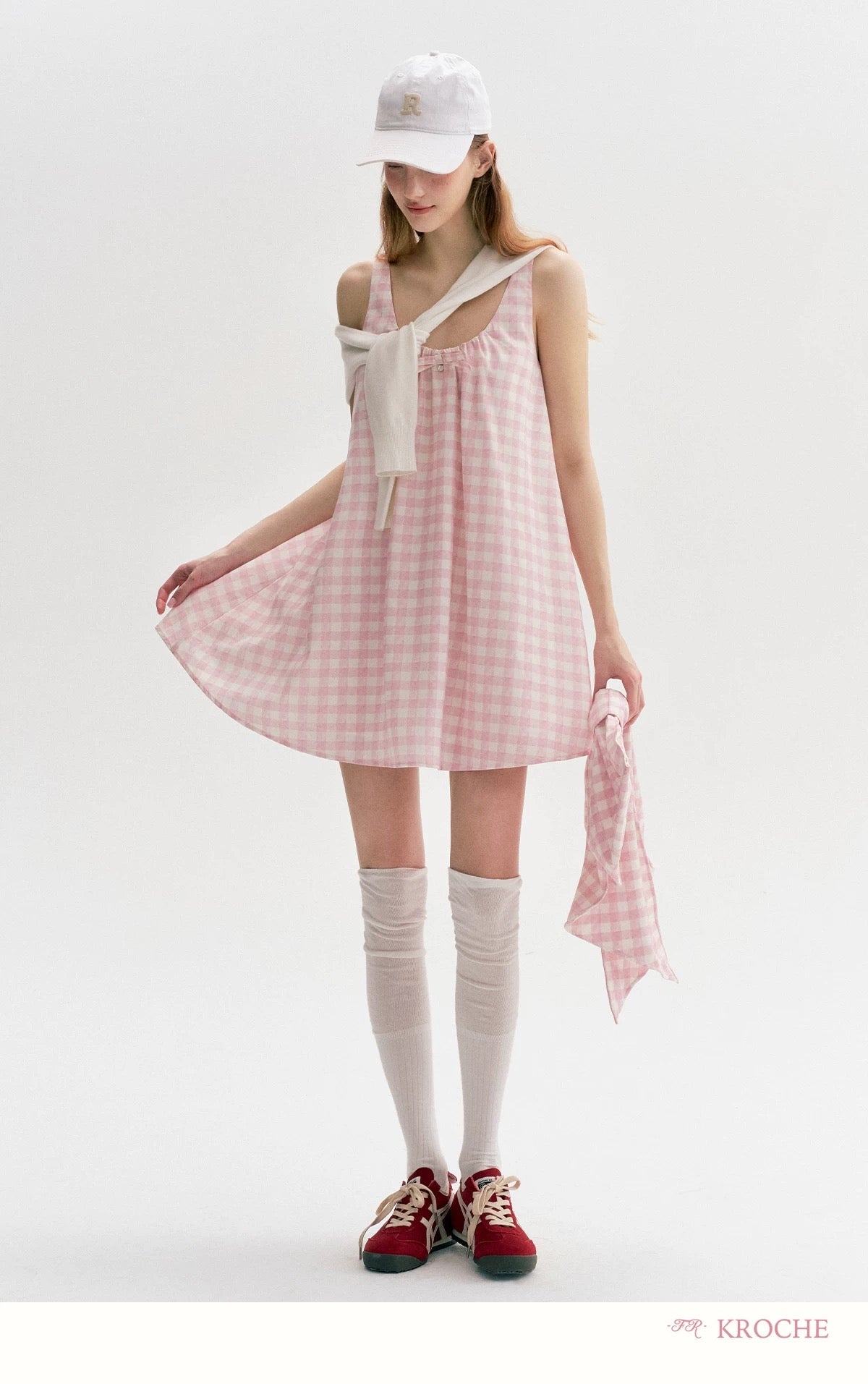 Kroche Bow camisole short dress