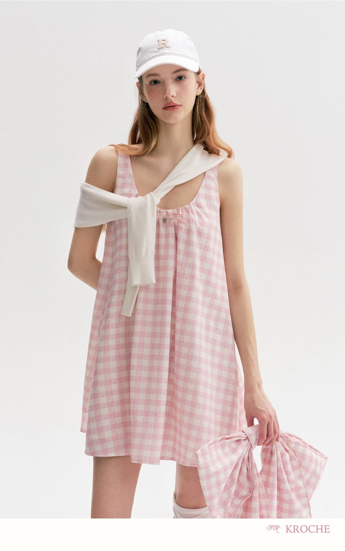 Kroche Bow camisole short dress