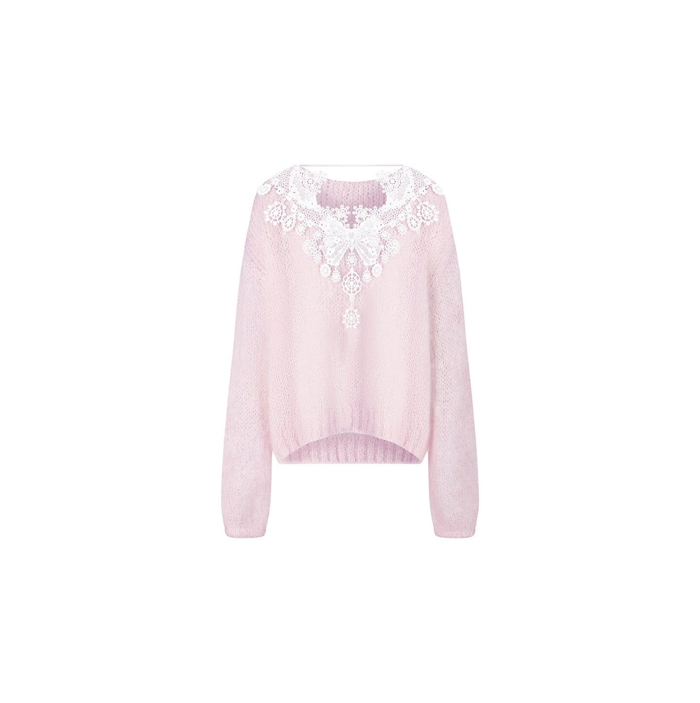 XIAOLI Leisure pullover lace sweater & skirt (3color)