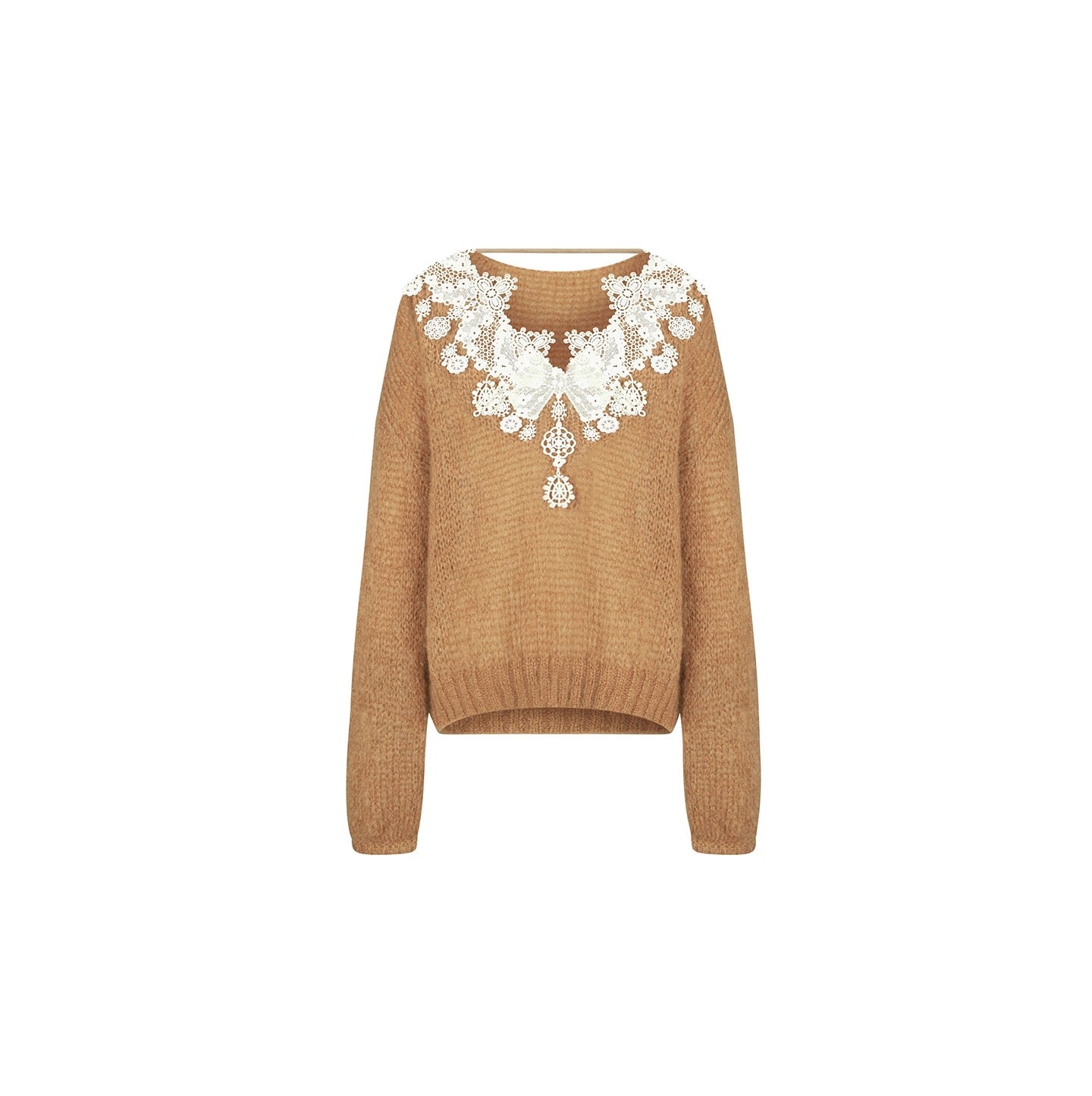 XIAOLI Leisure pullover lace sweater & skirt (3color)