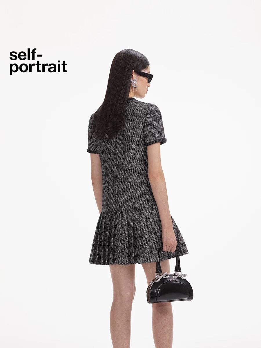 Self-Portrait SALE Grey mixed color floral dress