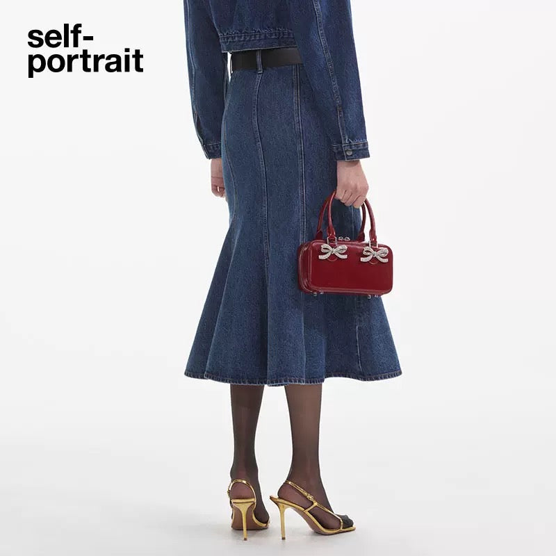 Self-Portrait SALE Versatile Casual Fish-Tail Midi Skirt