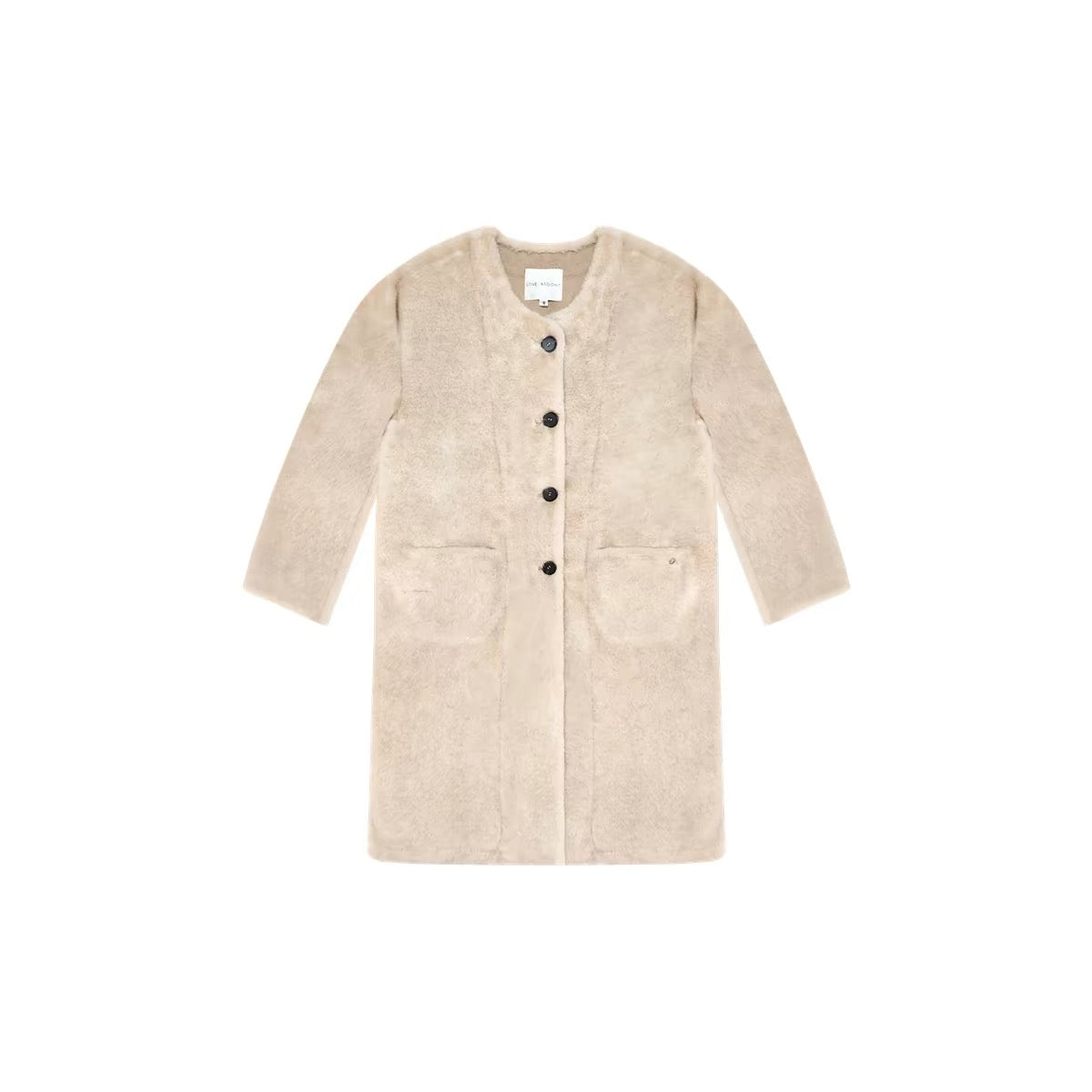 AsGony ASG24636 Single breasted fur warm coat