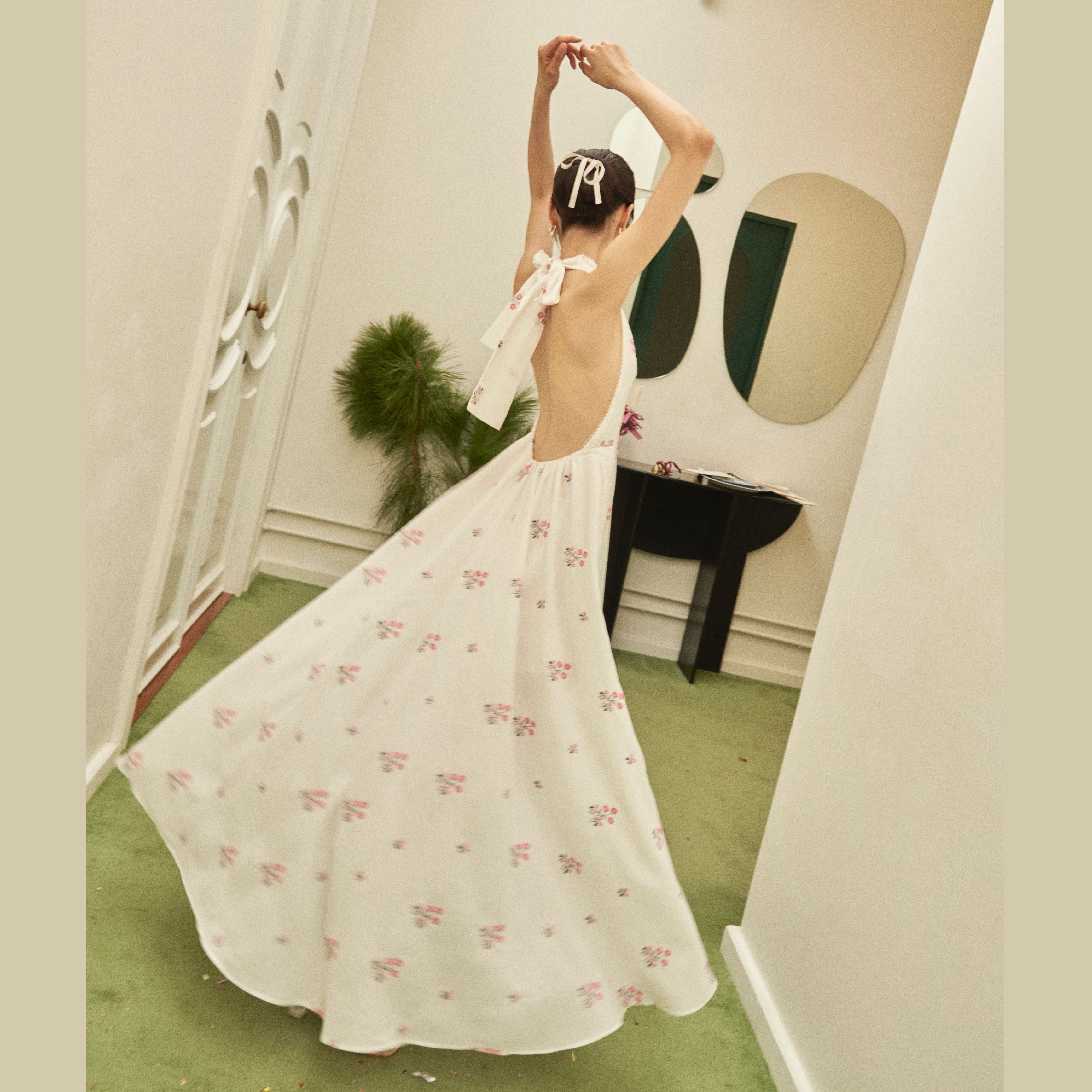 PLEASED Camellia Floral Dress
