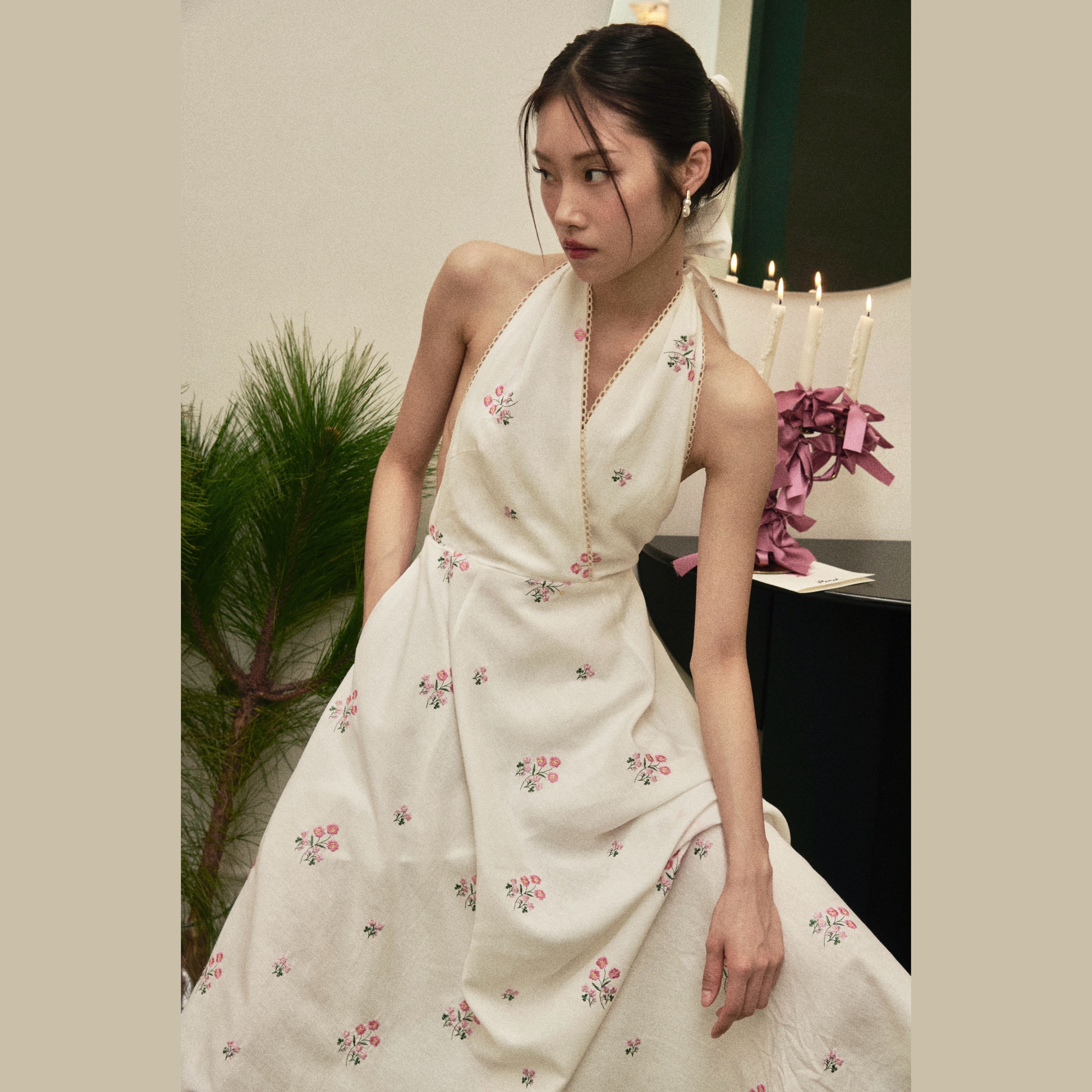 PLEASED Camellia Floral Dress
