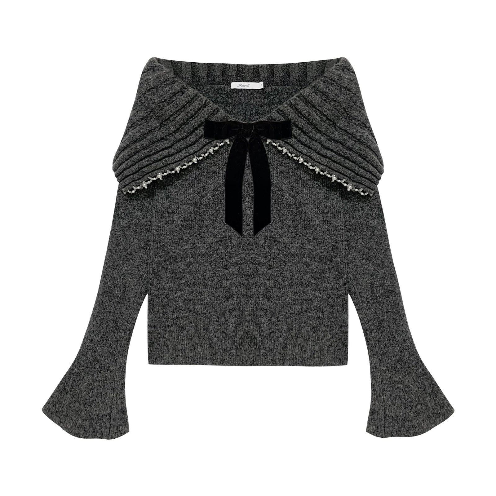 16DEWS 16D24446 Bow pearl sweater