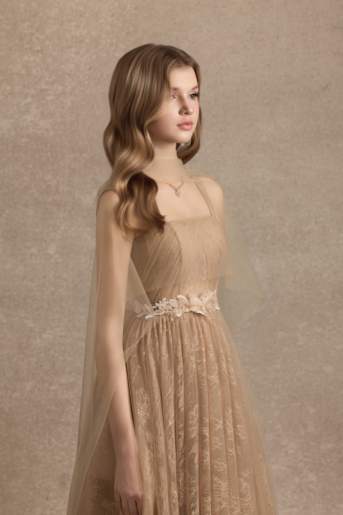 Nhat VY CESLESTE DRESS (BROWN)