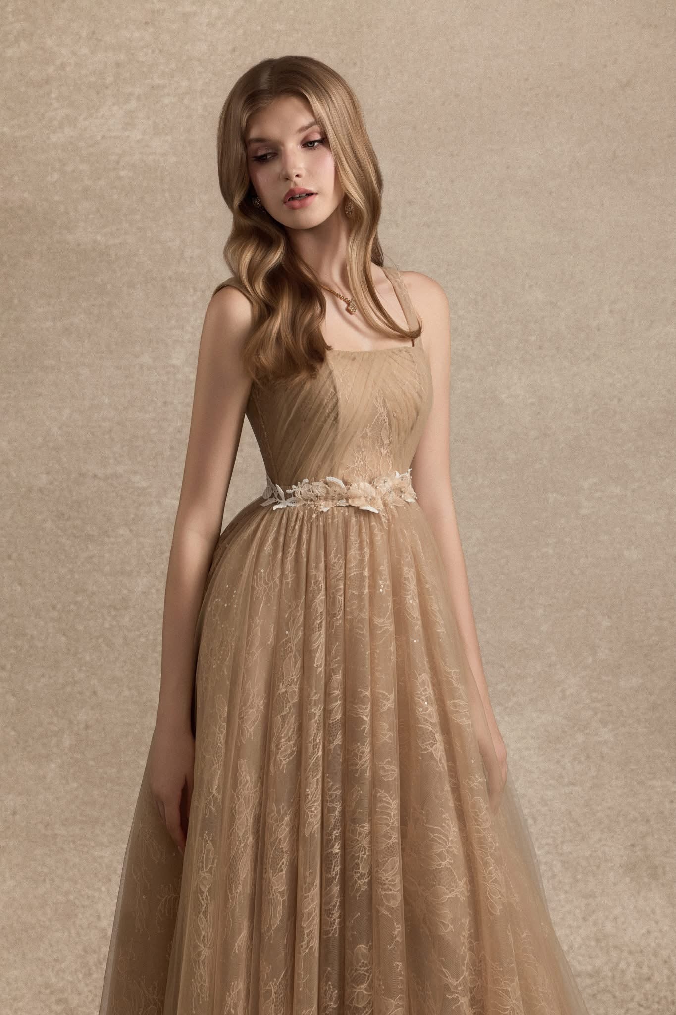 Nhat VY CESLESTE DRESS (BROWN)