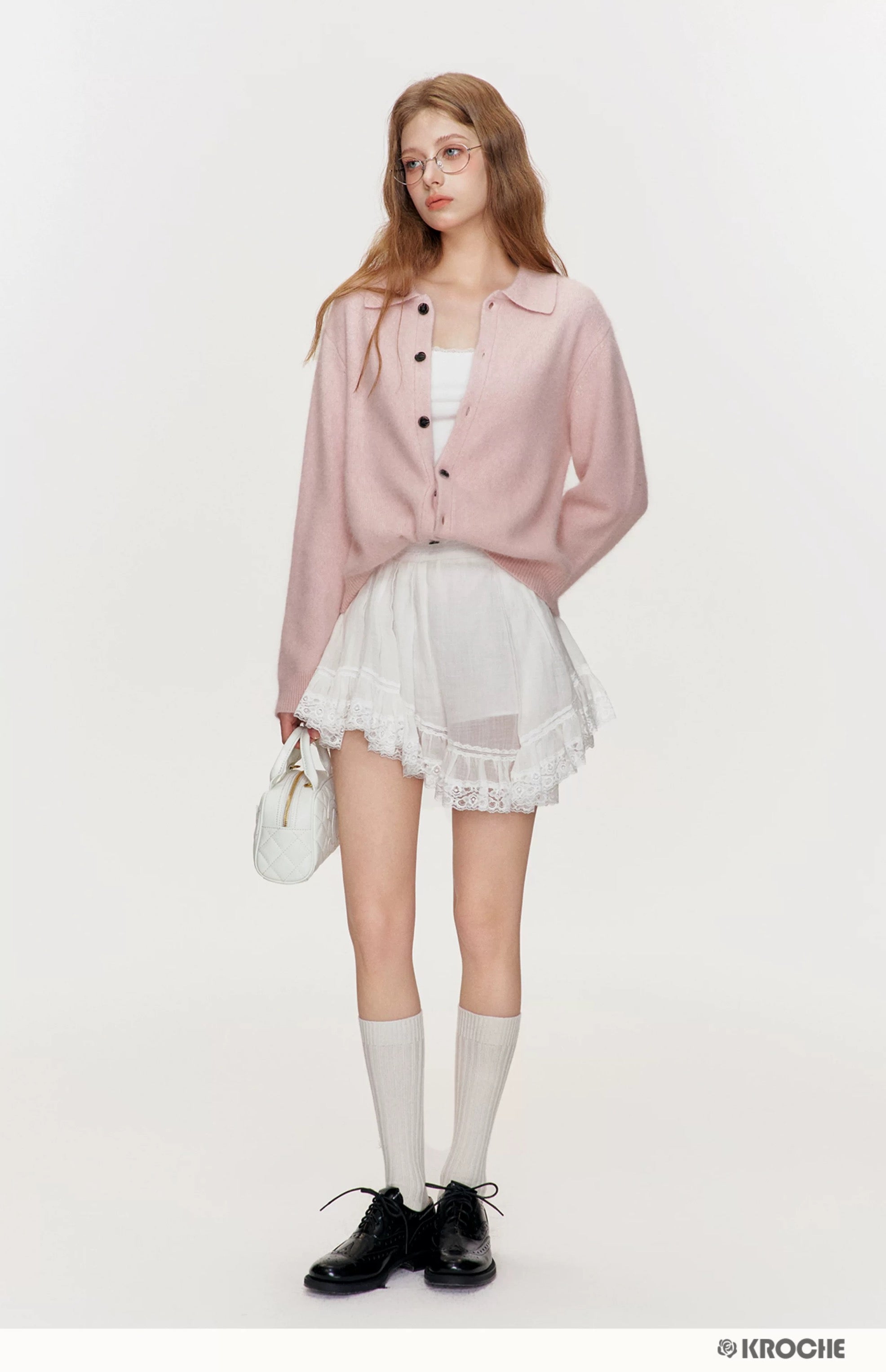 Kroche KB4366 Casual loose knit cardigan jacket