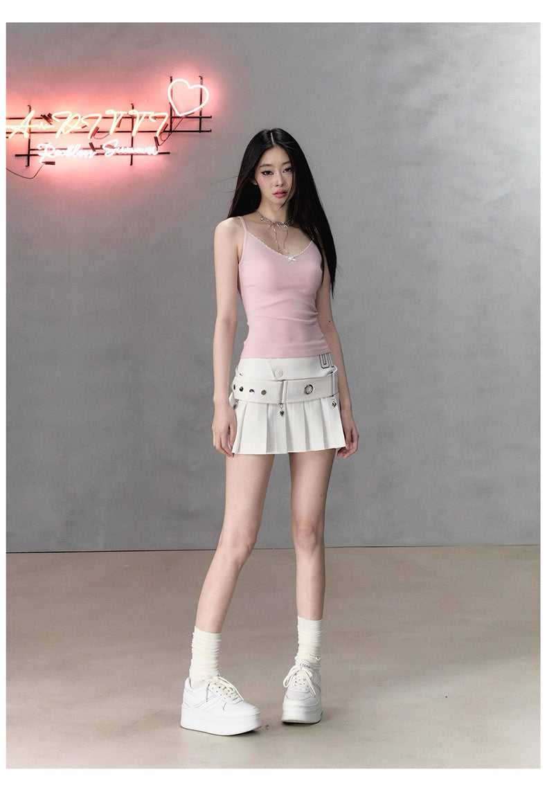 VIA PITTI VIABTP235 Lace bow camisole vest