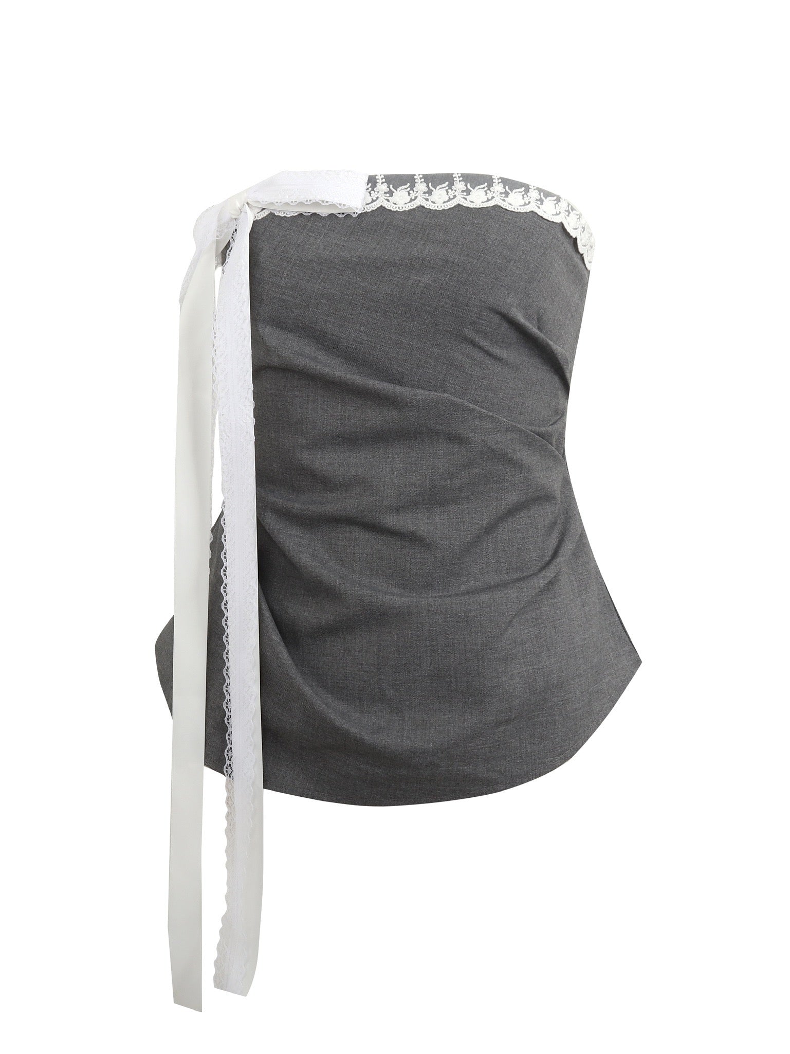 Jean Soo Lace bow strapless top + skirt set