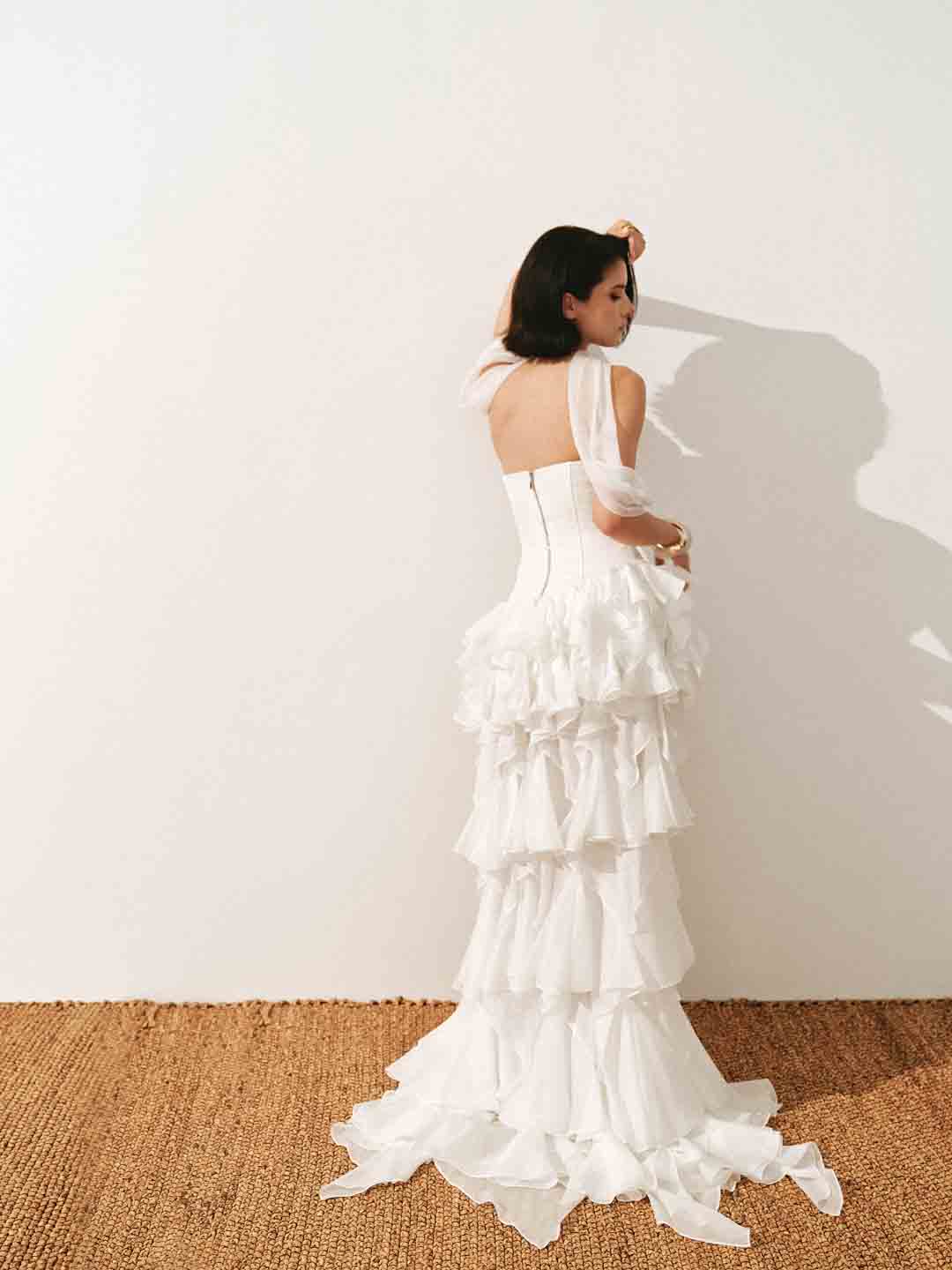 CICI Lucille Ruffled High-Low Dress