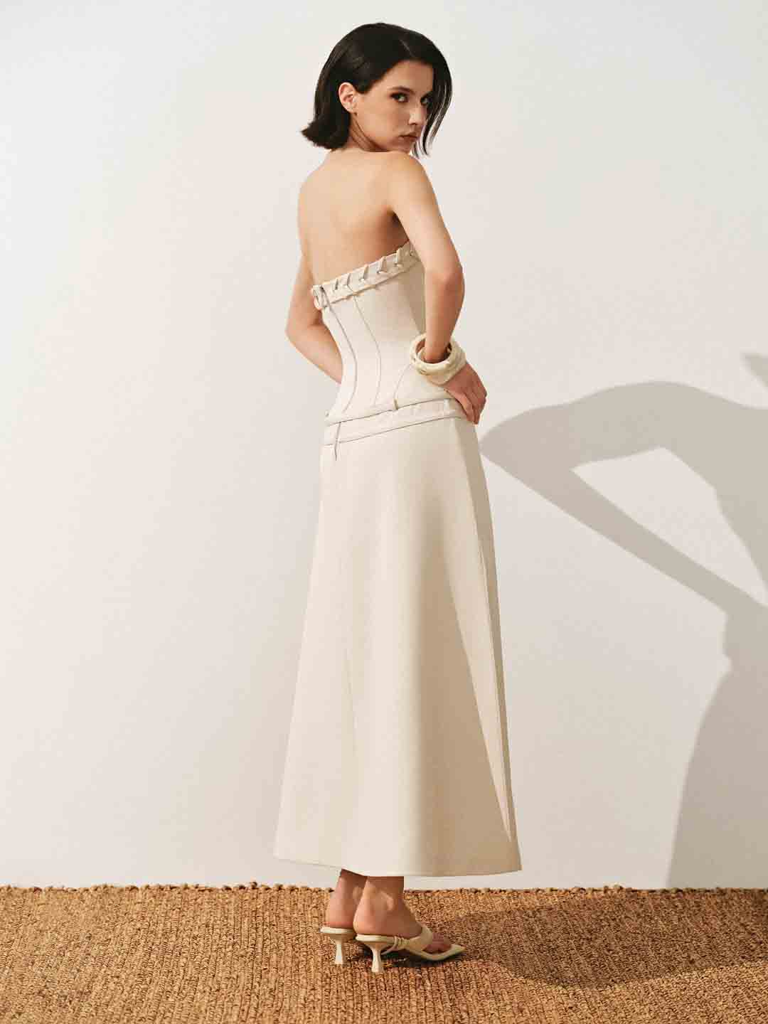 CICI Cosette Strapless Corset Midi Dress