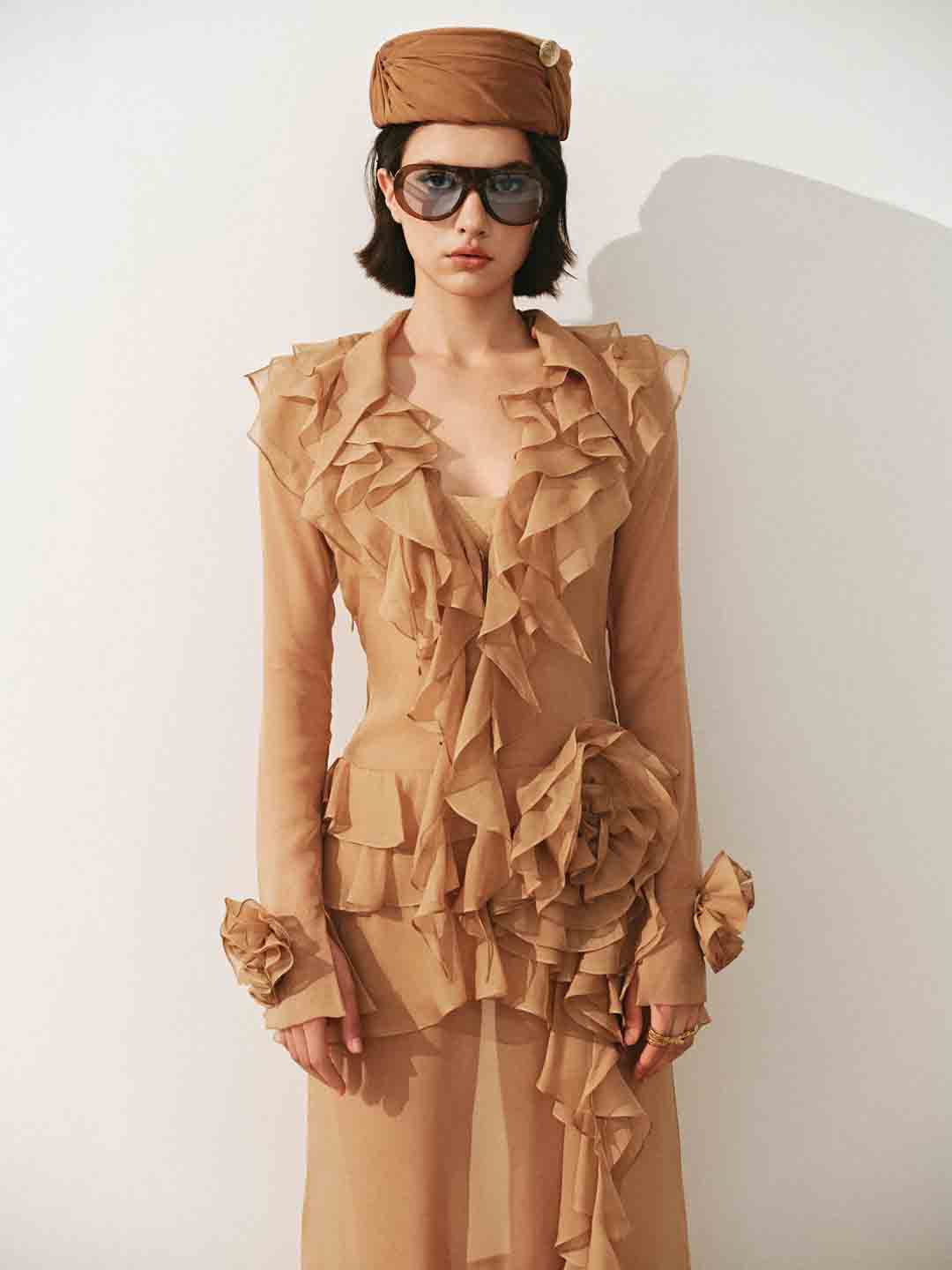 CICI Goldie Ruffle Maxi Dress