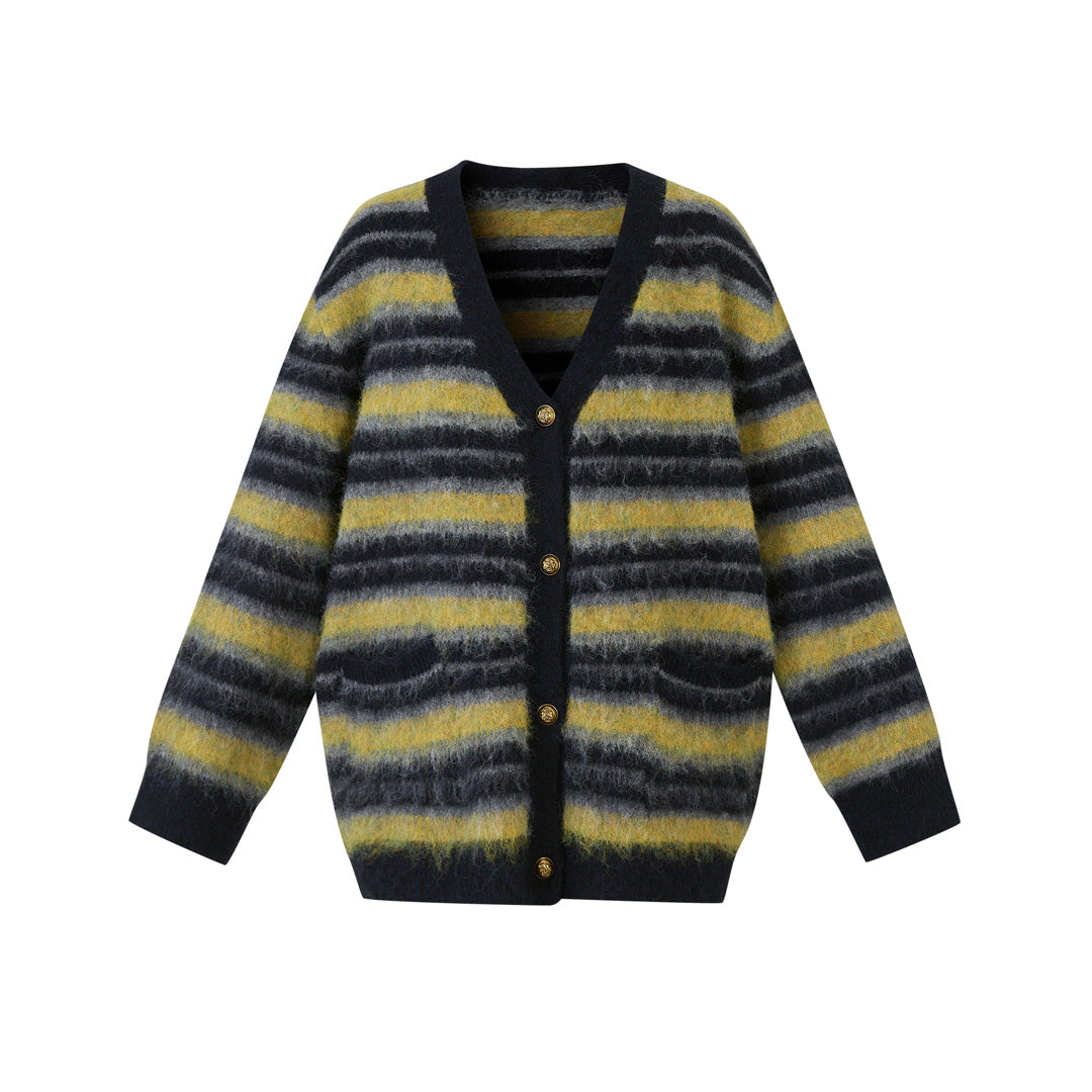 Lafreedom LAF350908 Striped knitted cardigan
