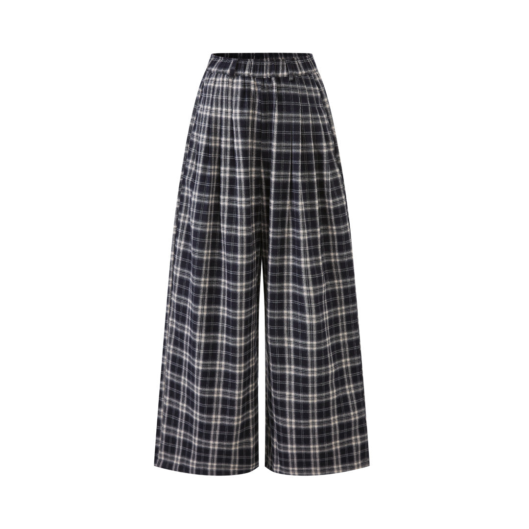 Lafreedom LAF350913 Retro plaid loose pants
