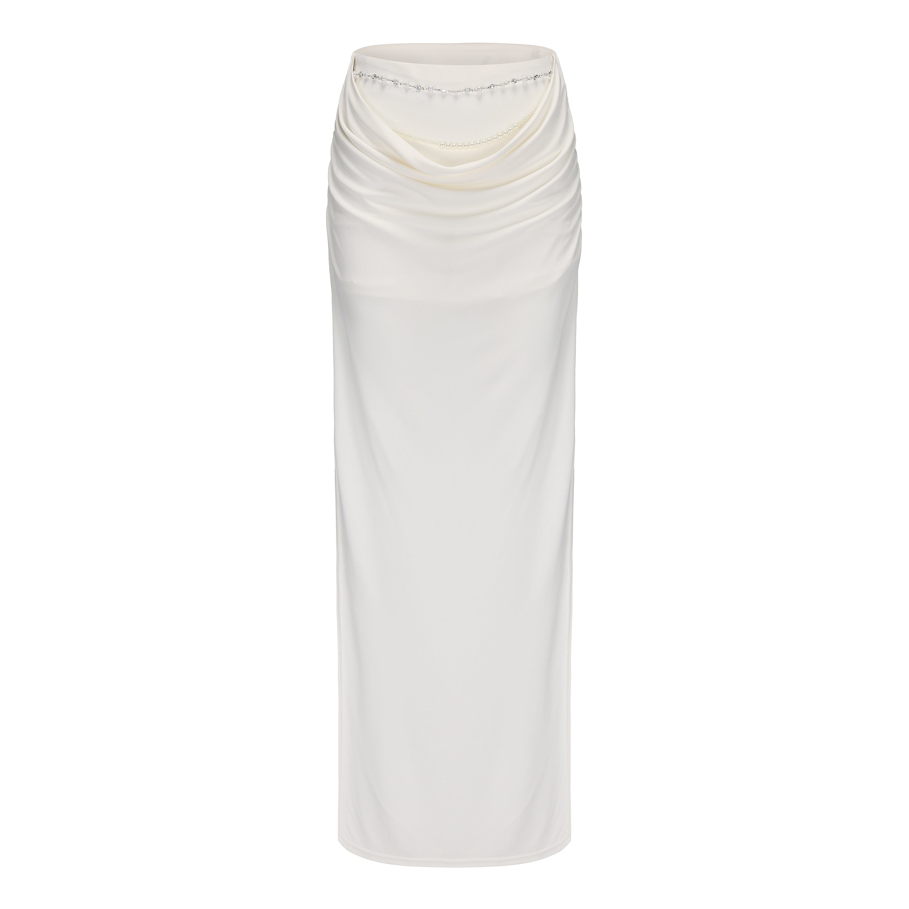 Kingwen Pink hanging neck top + Pleated split maxi skirt set(seperate)