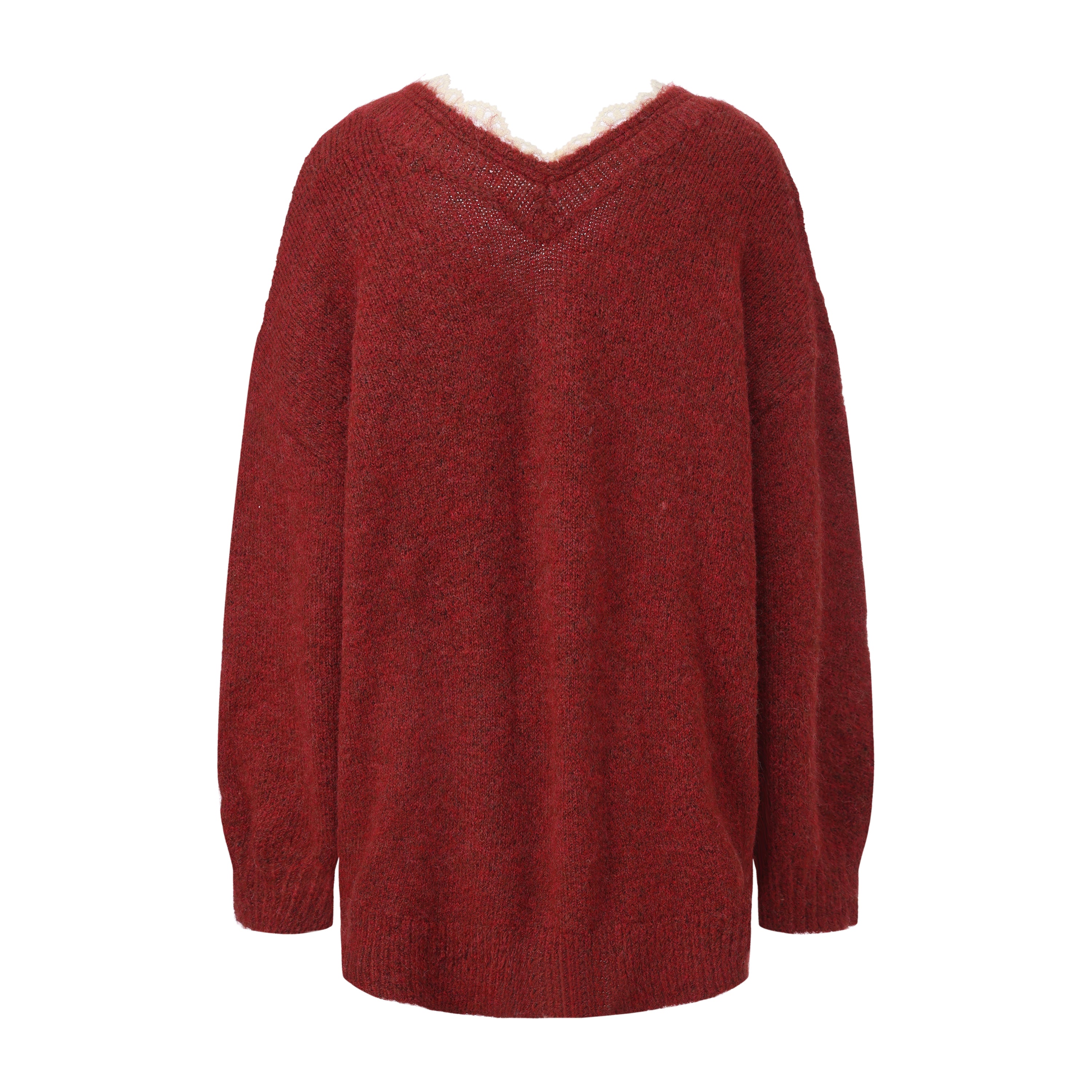 Sweater with detachable bows (Red)