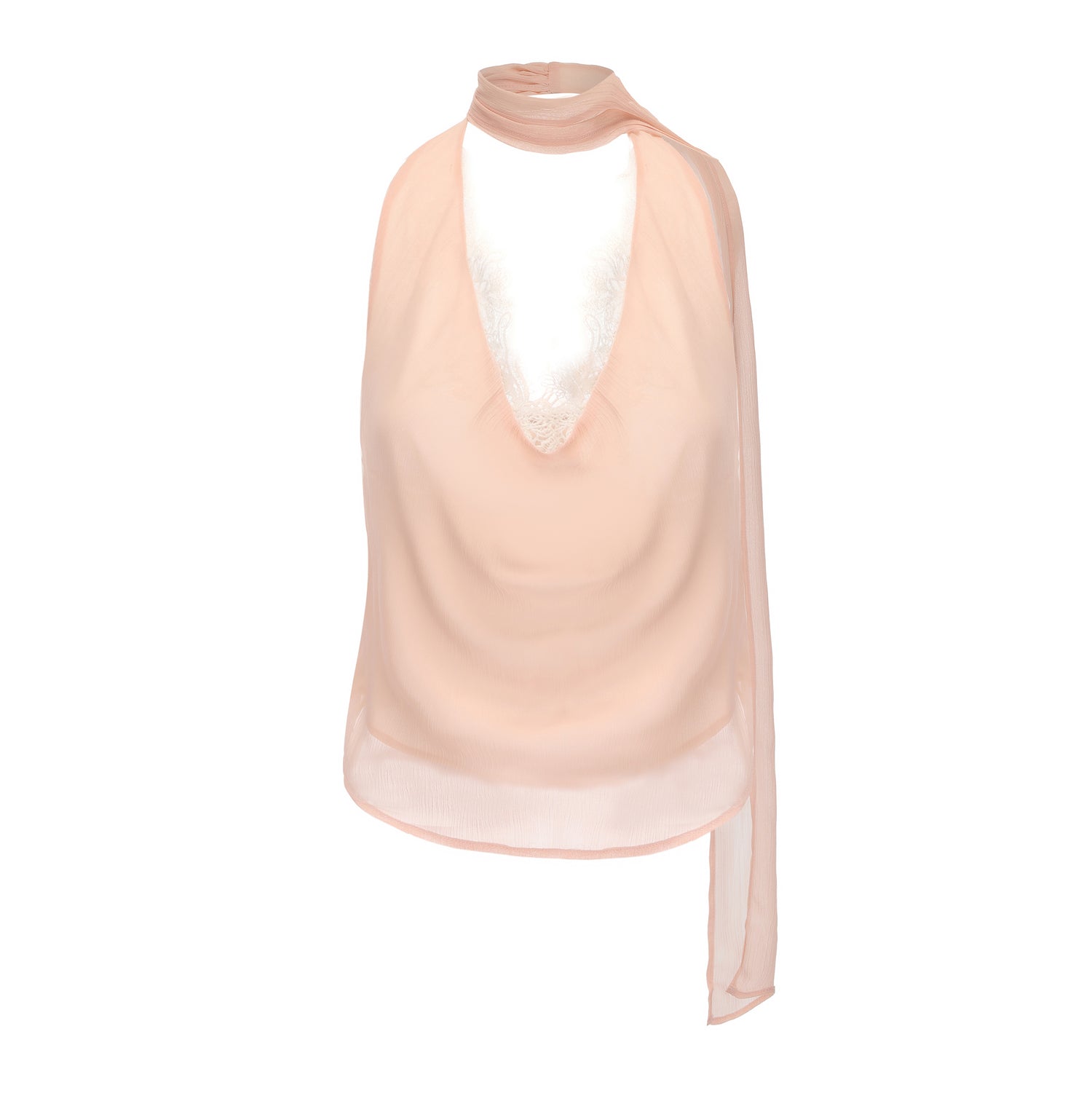 Kingwen Pink lace top  + pleated split maxi skirt set (seperate)