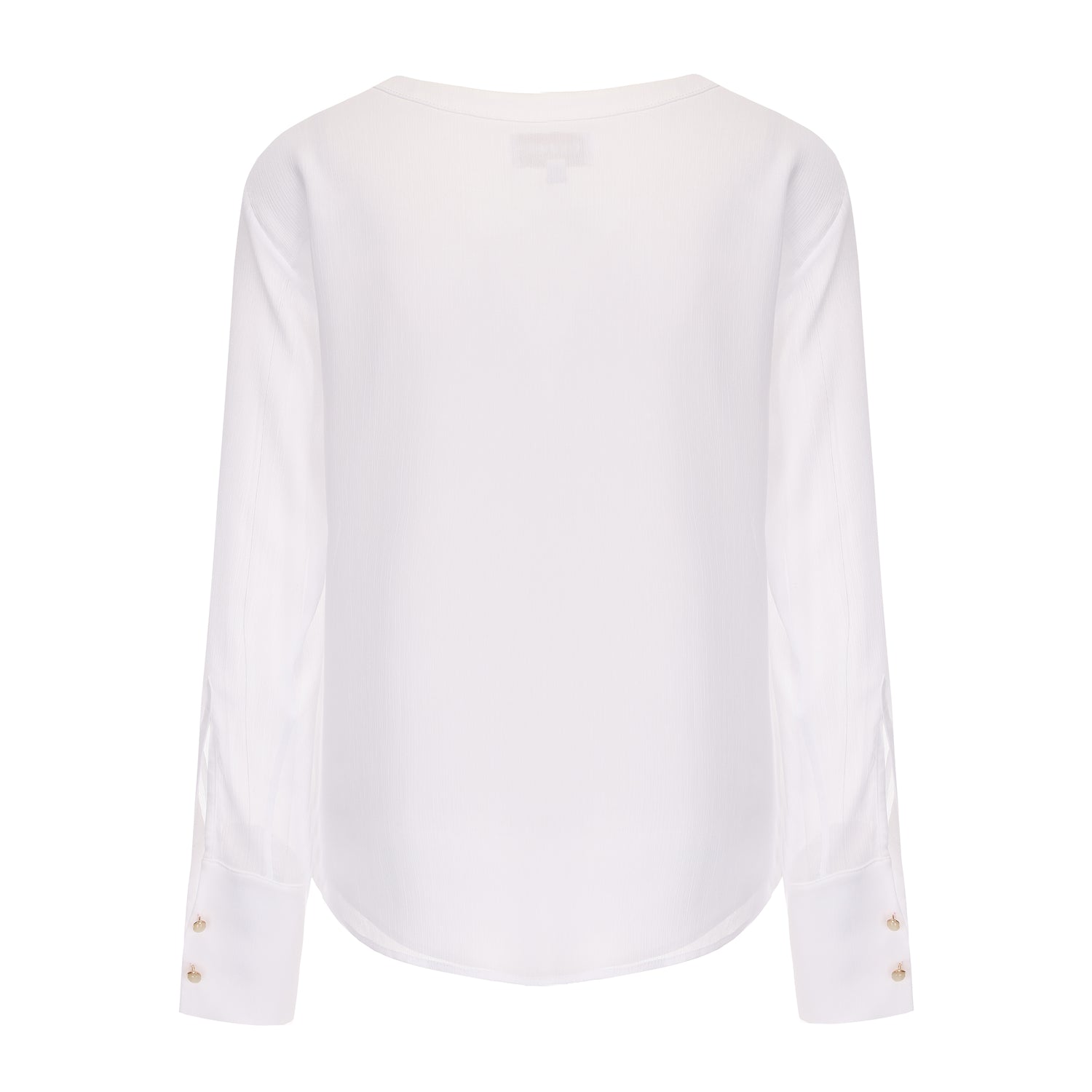 Kingwen White V-neck long sleeved shirt  + Pleated ribbon skirt set (seperate)