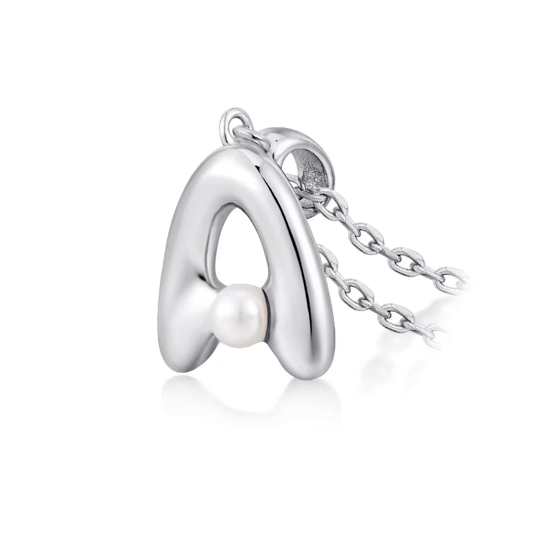 ARSIS Pure silver letter pendant necklace