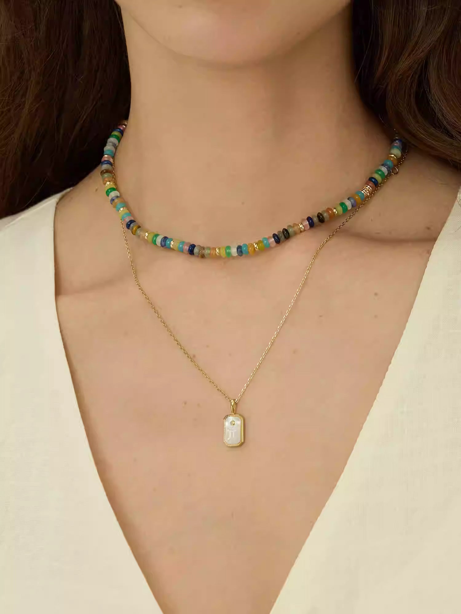 ARSIS Rainbow guardian bead necklace