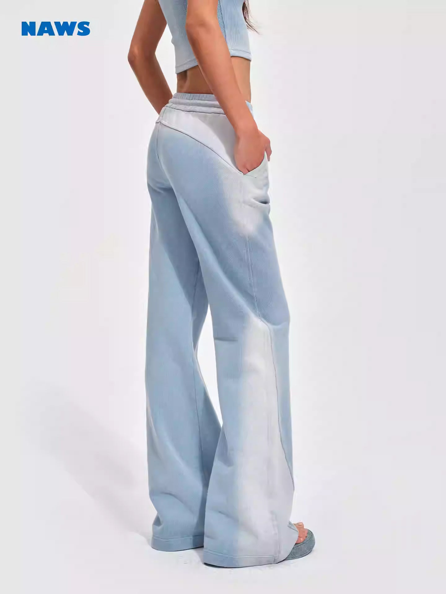NAWS Make vintage silhouette micro flared sweatpants