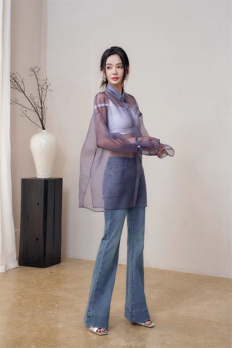 11 niseey Zhi Tou Vest Shirt Jeans Set (Separate)