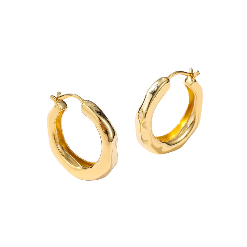 ARSIS Stream golden circle earrings