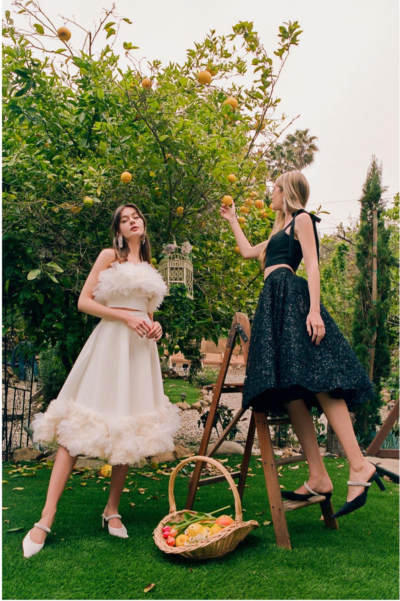 Masion Wester 3D Flower Skirt Set