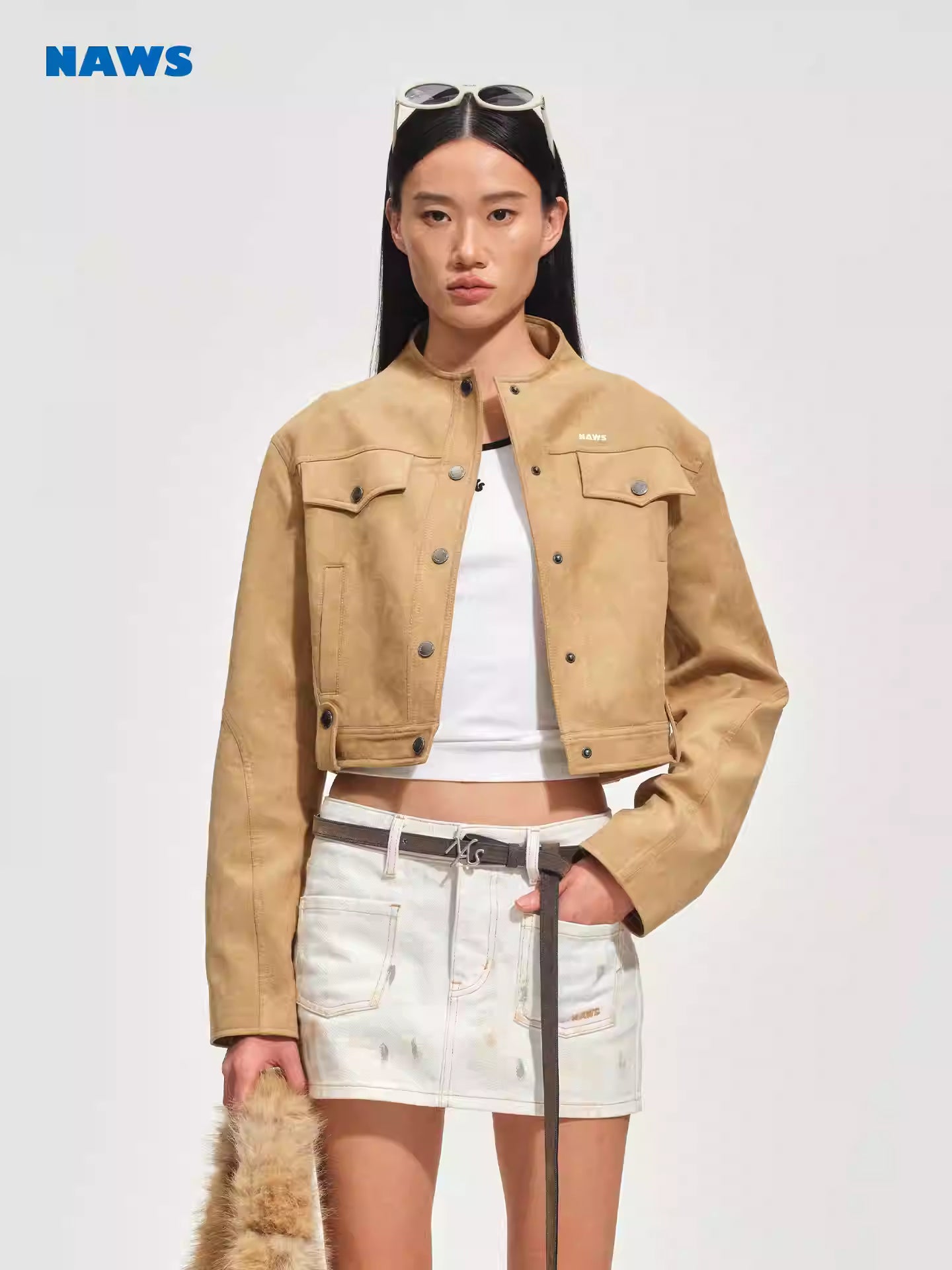 NAWS Suede slimming short jacket top