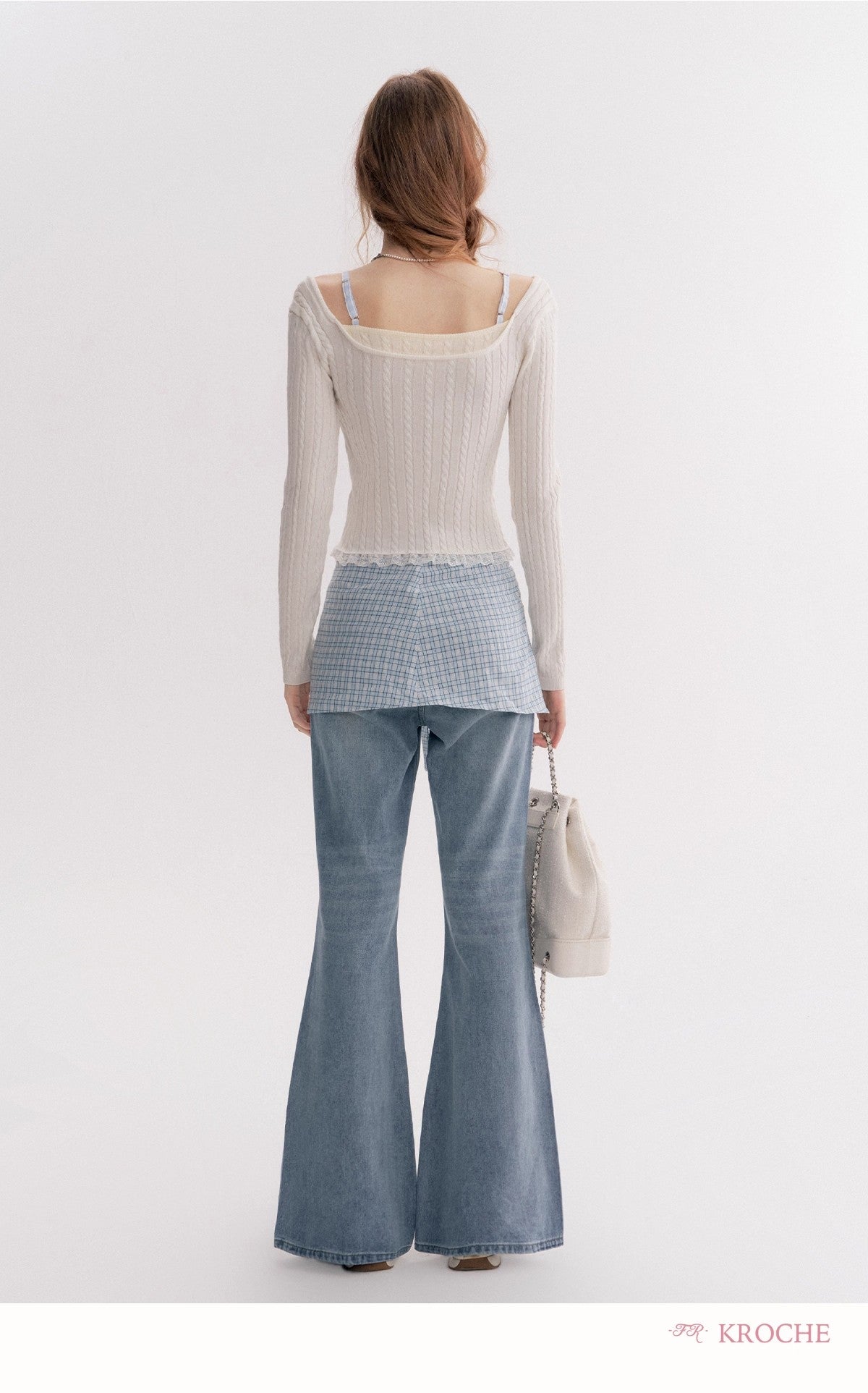 Kroche High-Waist Slim-Fit Bootcut Jeans