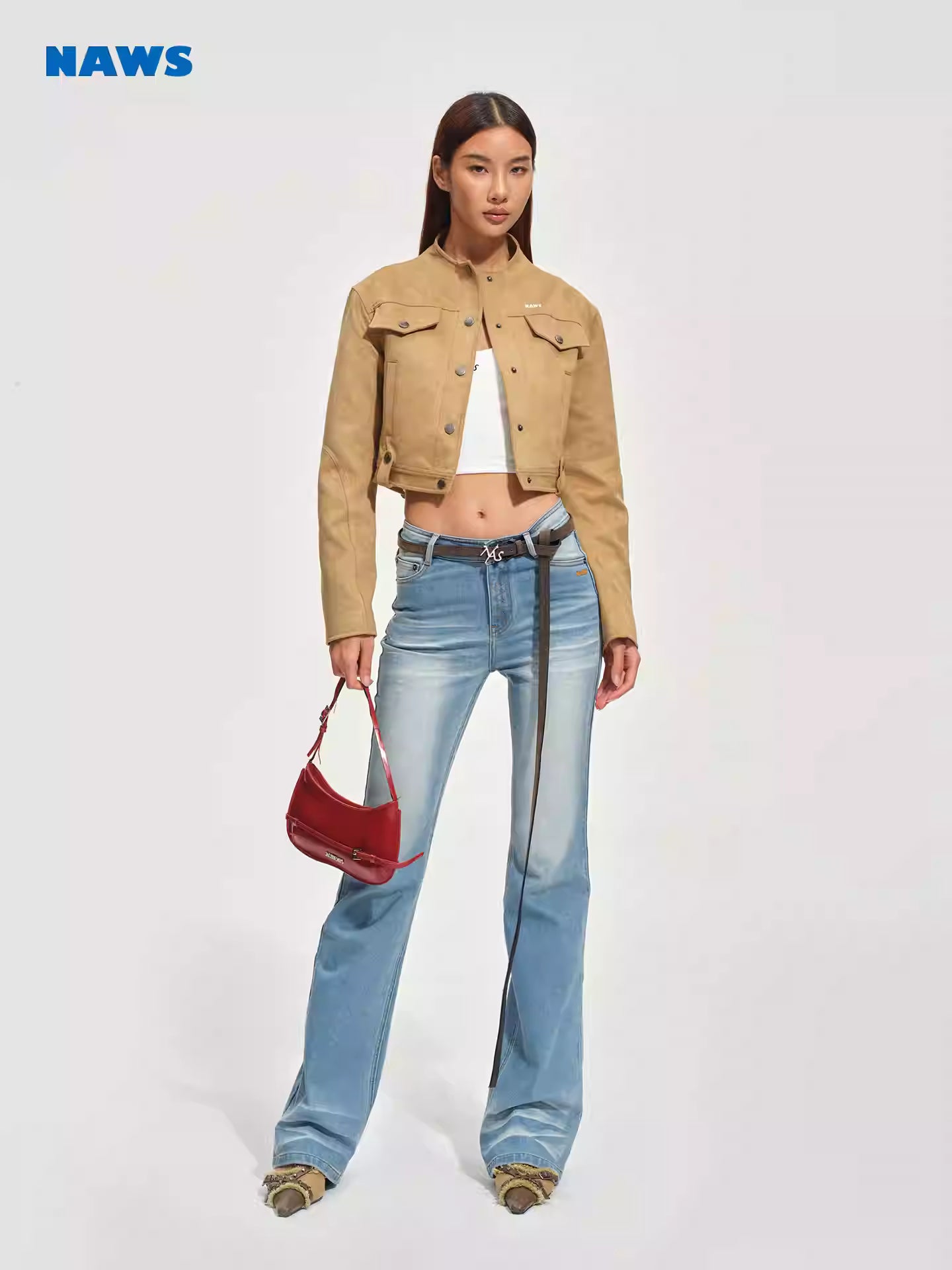 NAWS Suede slimming short jacket top