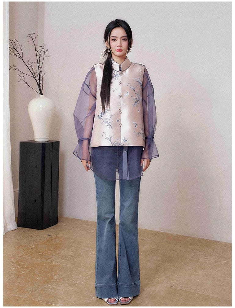 11 niseey Zhi Tou Vest Shirt Jeans Set (Separate)