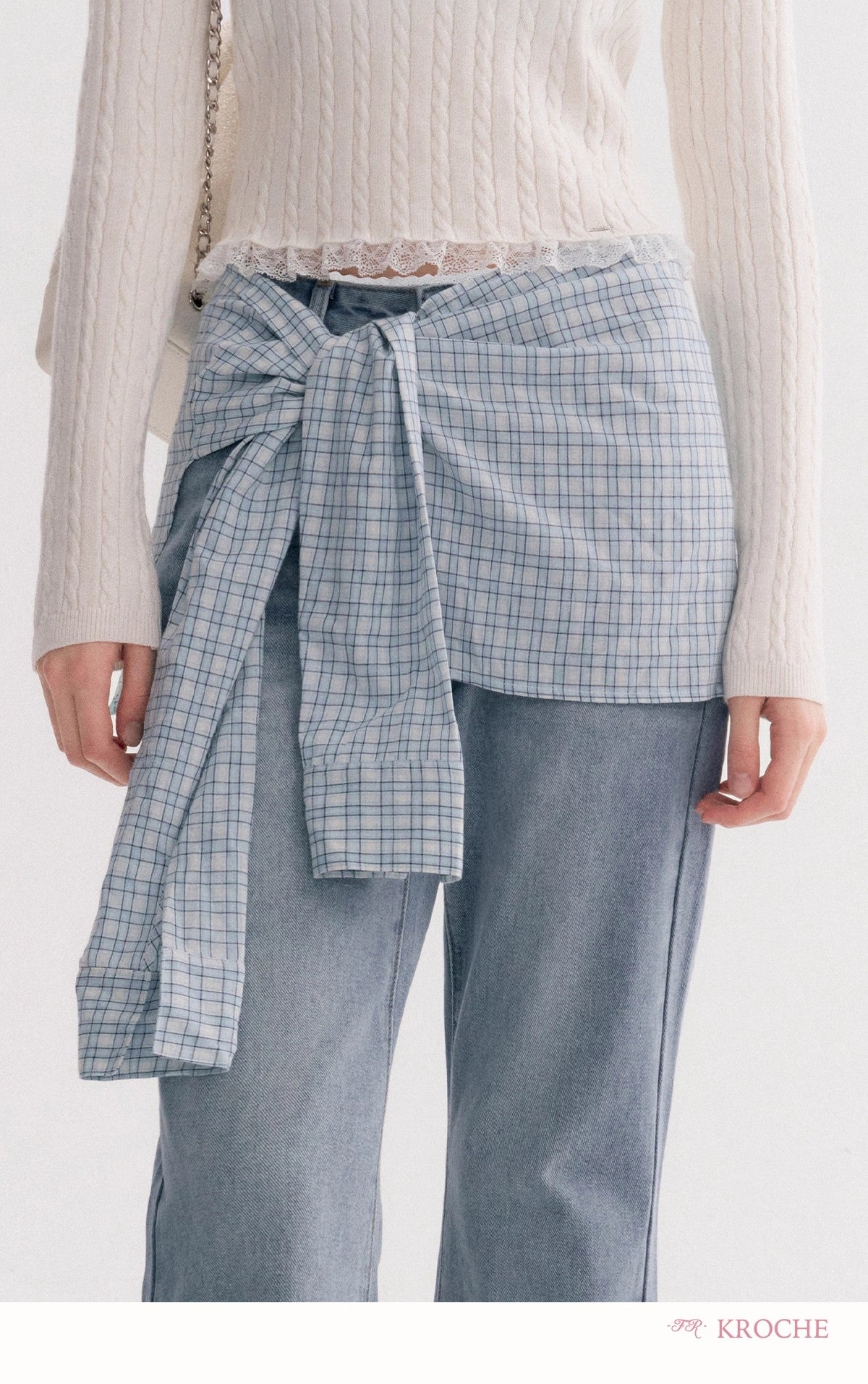 Kroche High-Waist Slim-Fit Bootcut Jeans