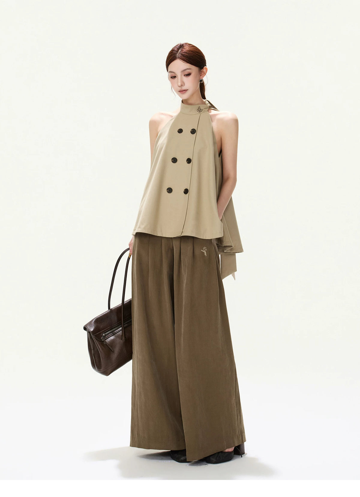 CYNR Sleeveless Halter Tank Top