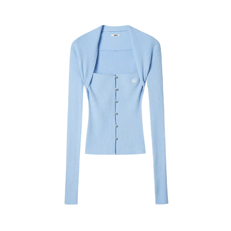 NAWS Sheep wool elastic long sleeved knitted top