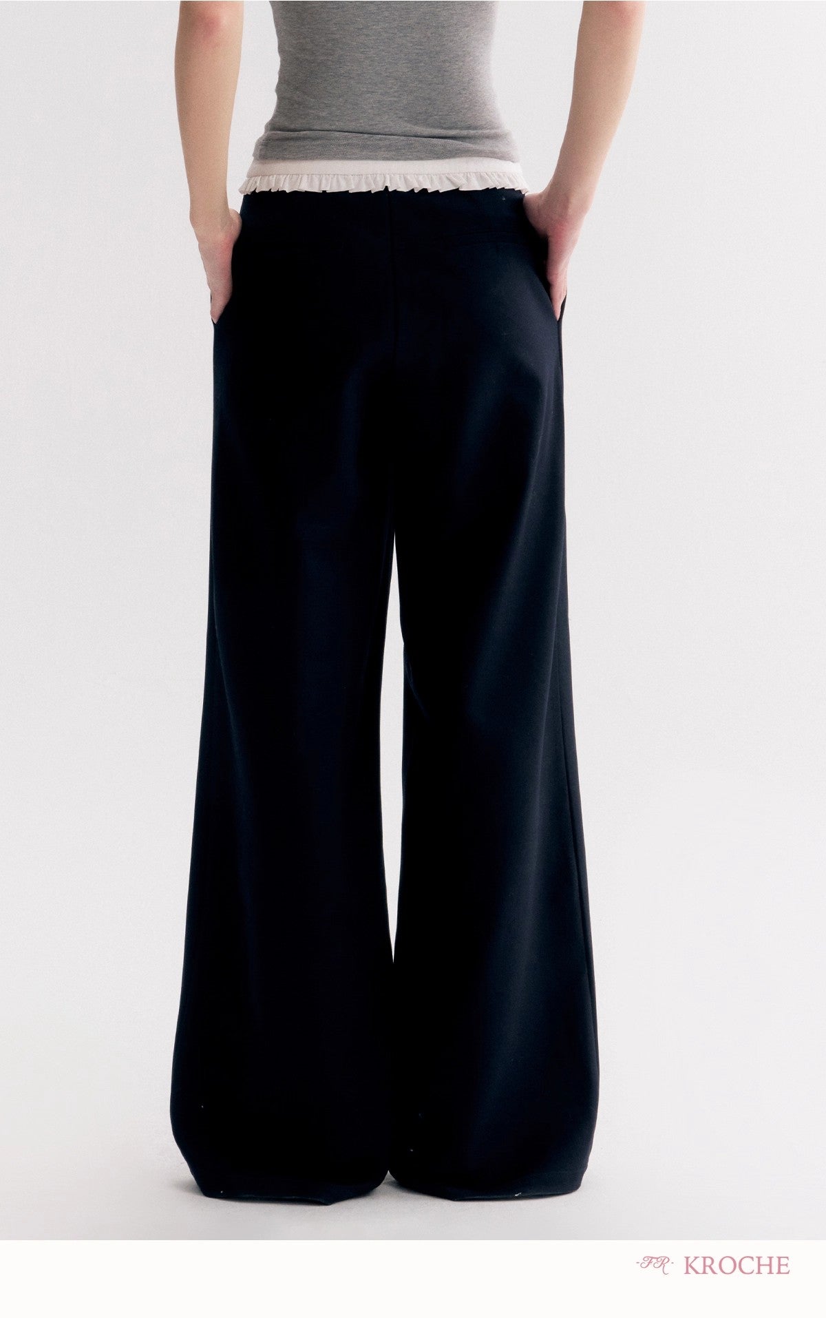 Kroche Flat-Front Straight-Leg Casual Pants
