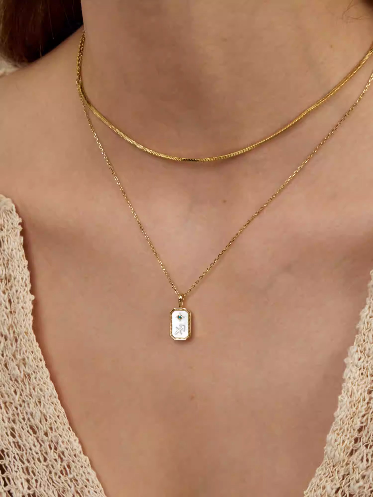 ARSIS Relief constellation shield necklace